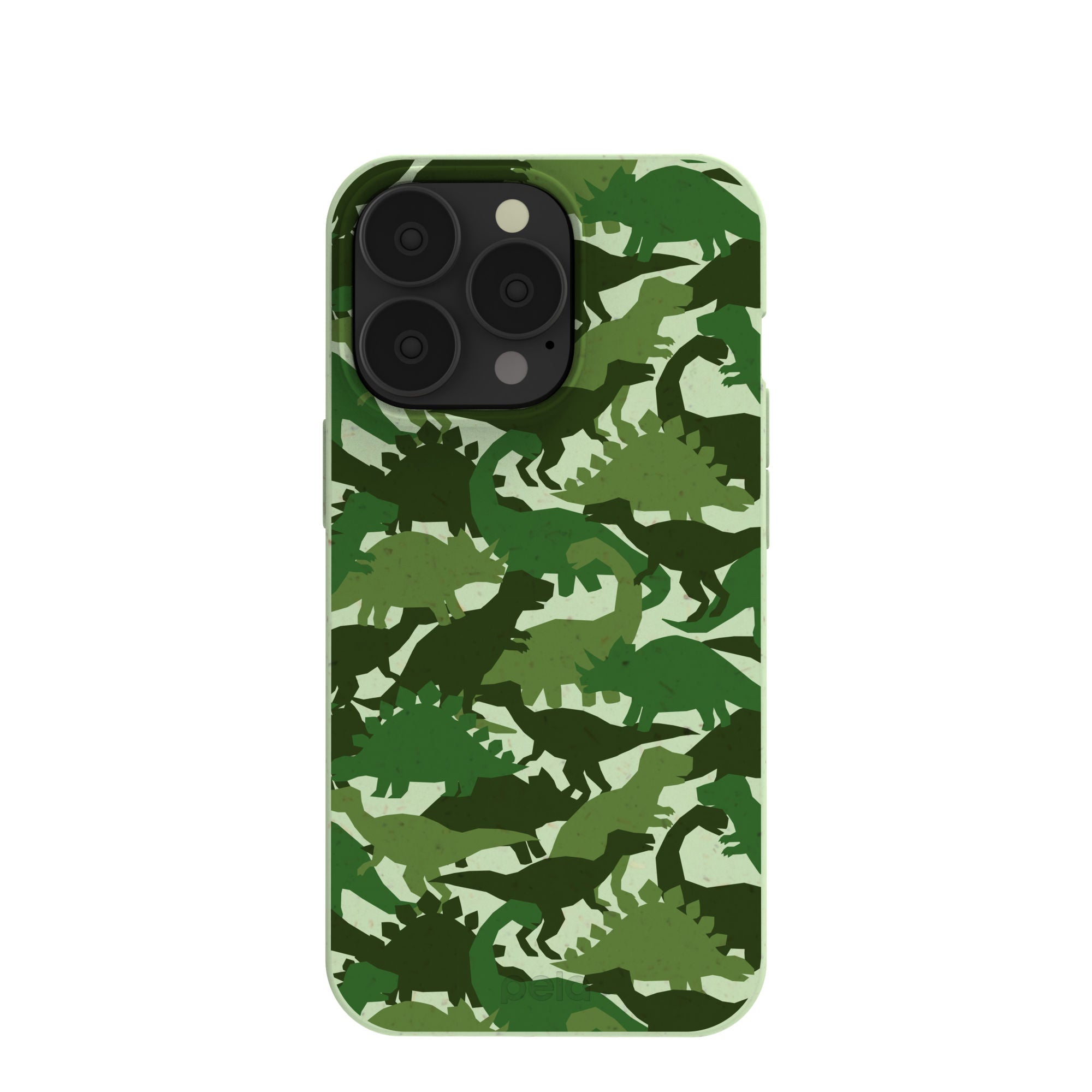 Sage Green Dino Camo iPhone 13 Pro Case Refurbished - Pela Case refurbished available on Cerqular