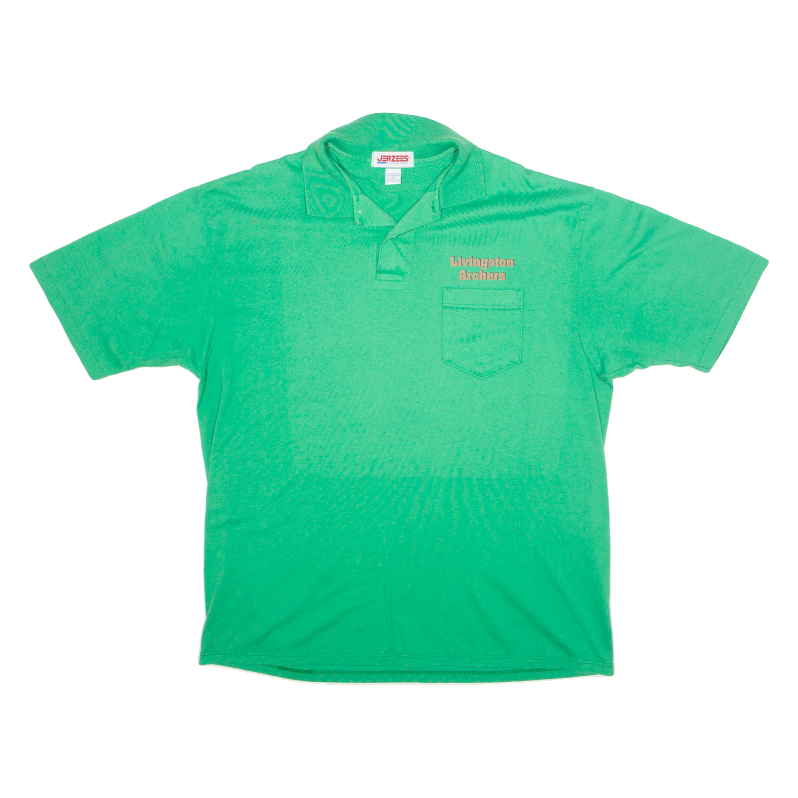 JERZEES Kingston Archers Mens Polo Shirt Green 90s XL Refurbished - N/A refurbished available on Cerqular