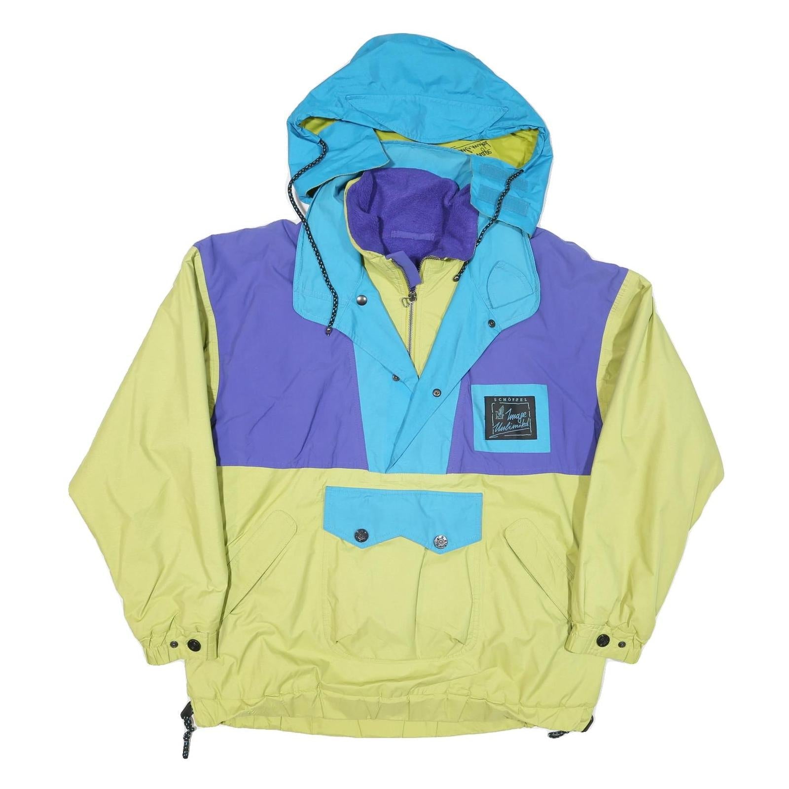 SCHOFFEL Womens Blue & Purple & Yellow Outdoor Jacket XL Polyester Blend Zip Refurbished - N/A refurbished available on Cerqular
