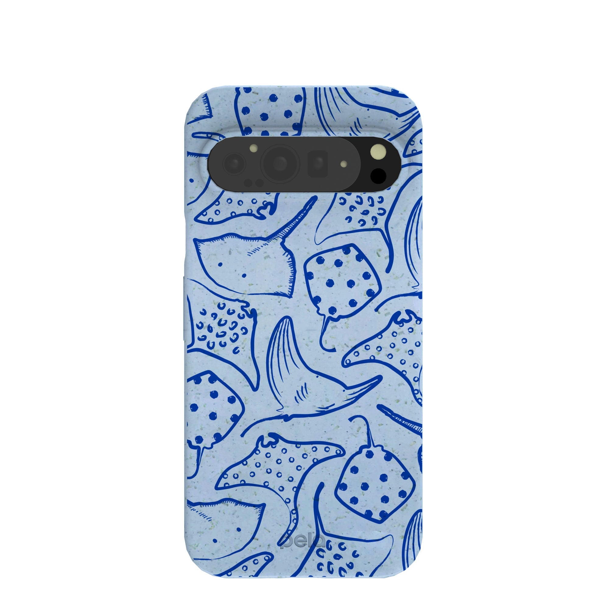 Powder Blue Stingray Fever Google Pixel 9 Pro XL Case Refurbished - Pela Case refurbished available on Cerqular