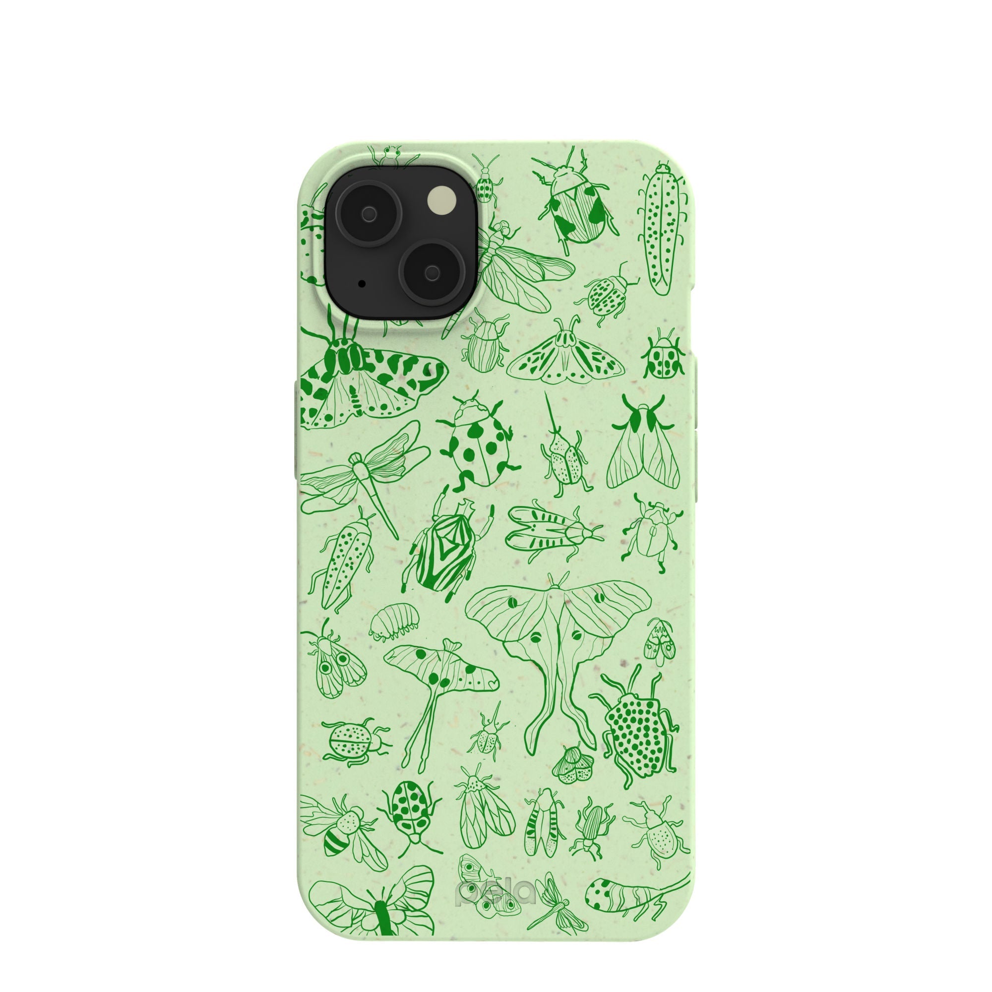 Sage Green Linear Entomology iPhone 13 Case Refurbished - Pela Case refurbished available on Cerqular