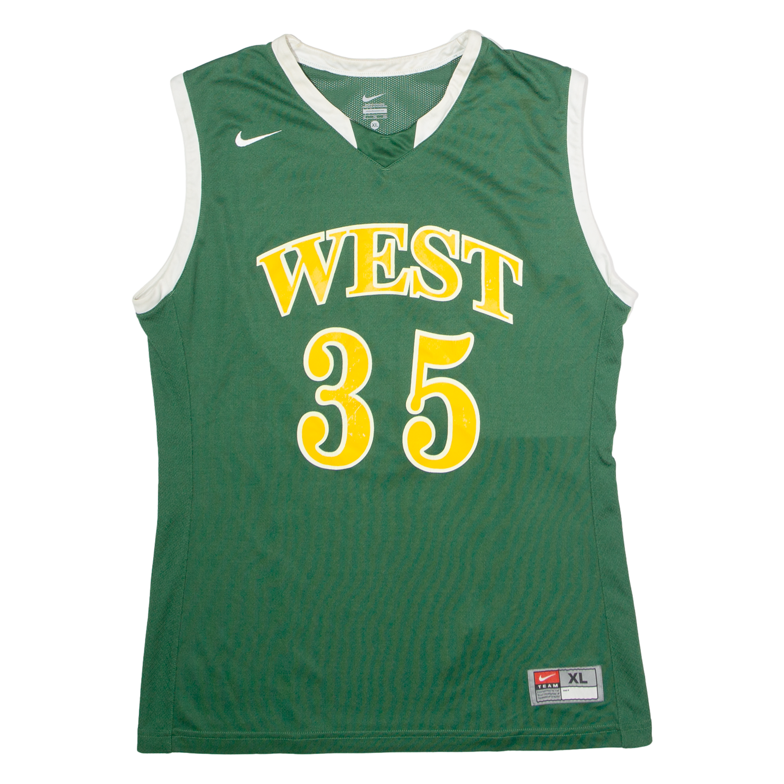 Buy NIKE West #35 Basketball Mens Jersey Green Sleeveless USA V-Neck XL Refurbished - $29.89 NIKE West #35 Basketball Mens Jersey Green Sleeveless USA V-Neck XL Refurbished - N/A refurbished available on Cerqular