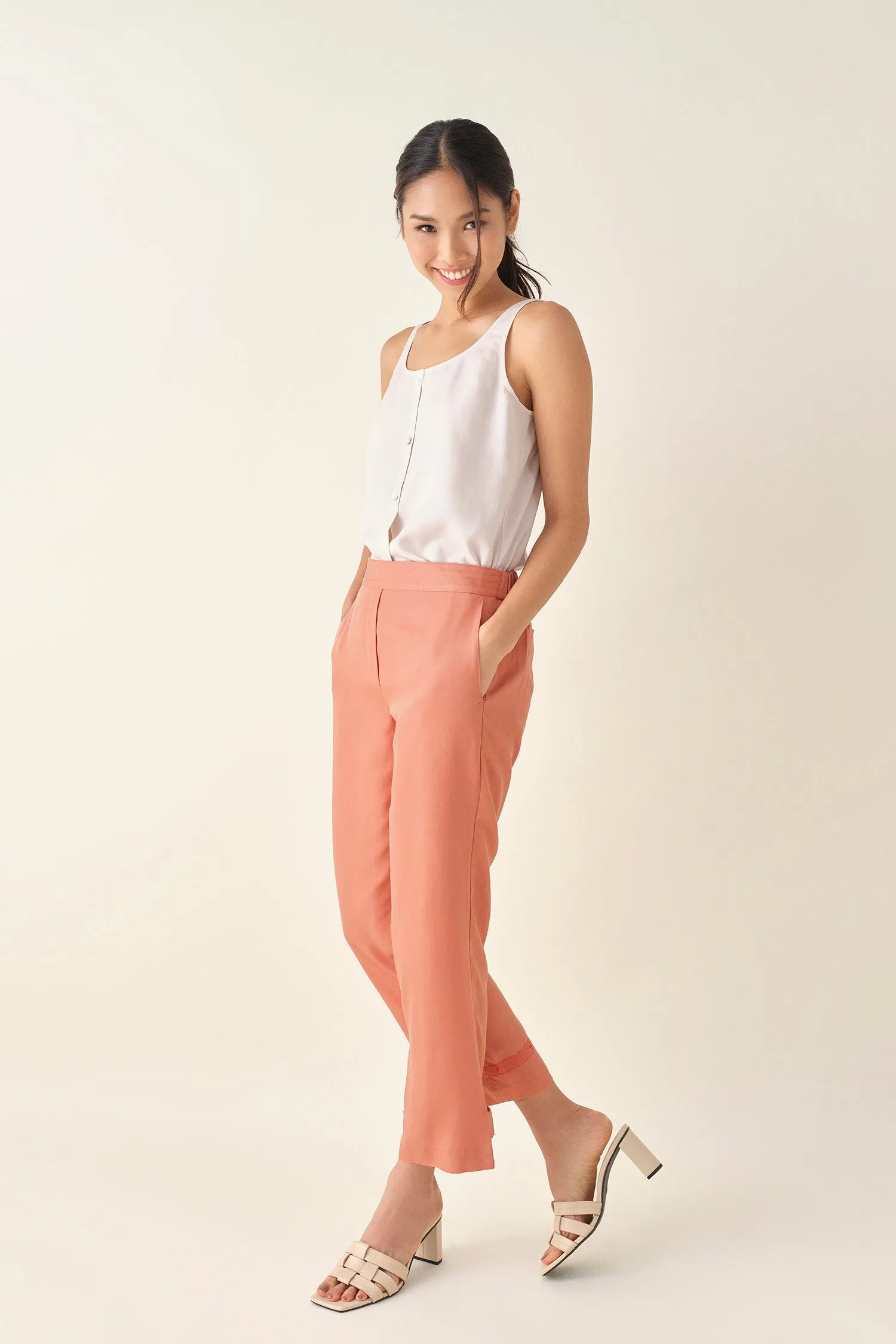 Buy Convertible Crop Pant - Apricot | Size: S Refurbished - $82.20 Convertible Crop Pant - Apricot | Size: S Refurbished - N/A refurbished available on Cerqular