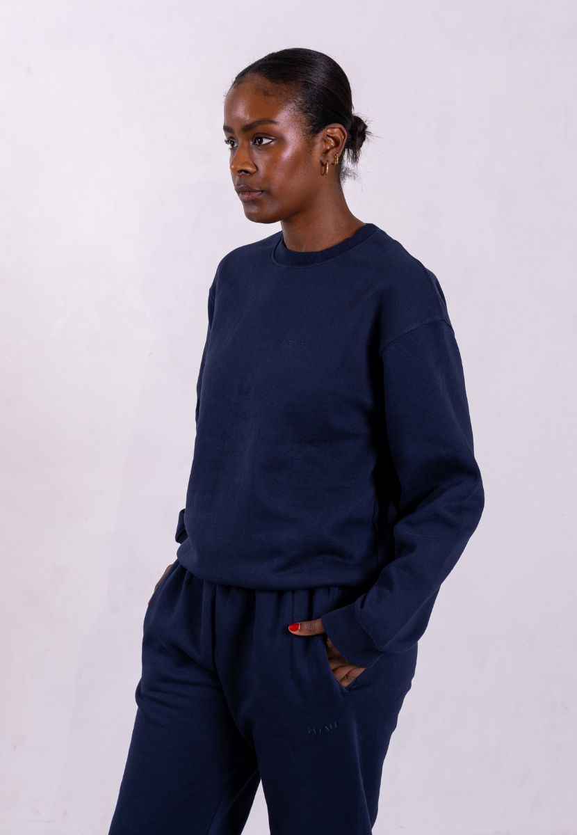 Oversized Sweatshirt, Blue Navy | Size: M Refurbished - N/A (Note: It's possible that "Pantee" refurbished available on Cerqular
