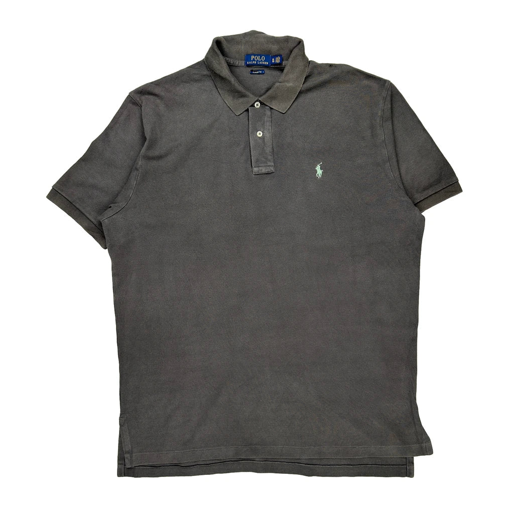 Polo By Ralph Lauren Polo Shirt - XL Grey Cotton Refurbished - Thrifted (note: this is a term often used to describe second- refurbished available on Cerqular