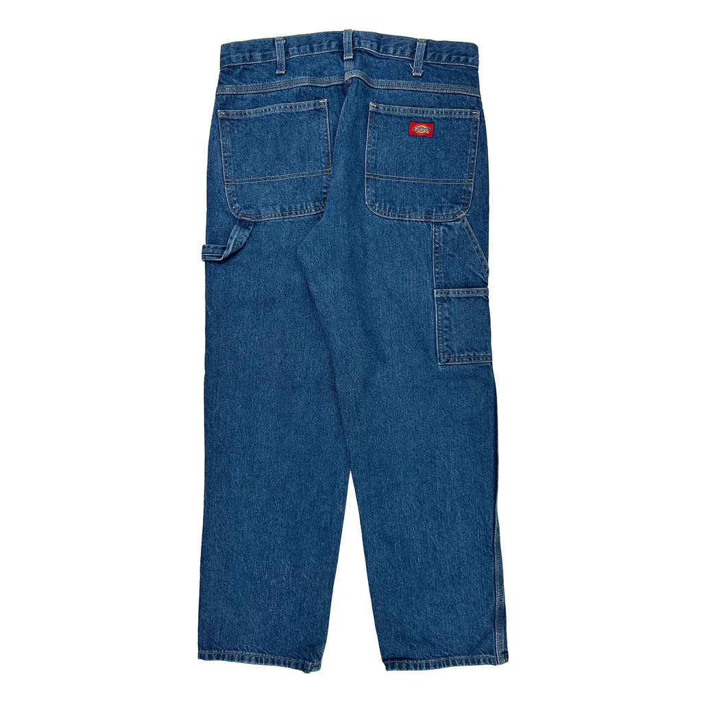 Dickies Carpenter Jeans - 33W 30L Blue Denim Refurbished - Thrifted (note: this is a term often used to describe second- refurbished available on Cerqular