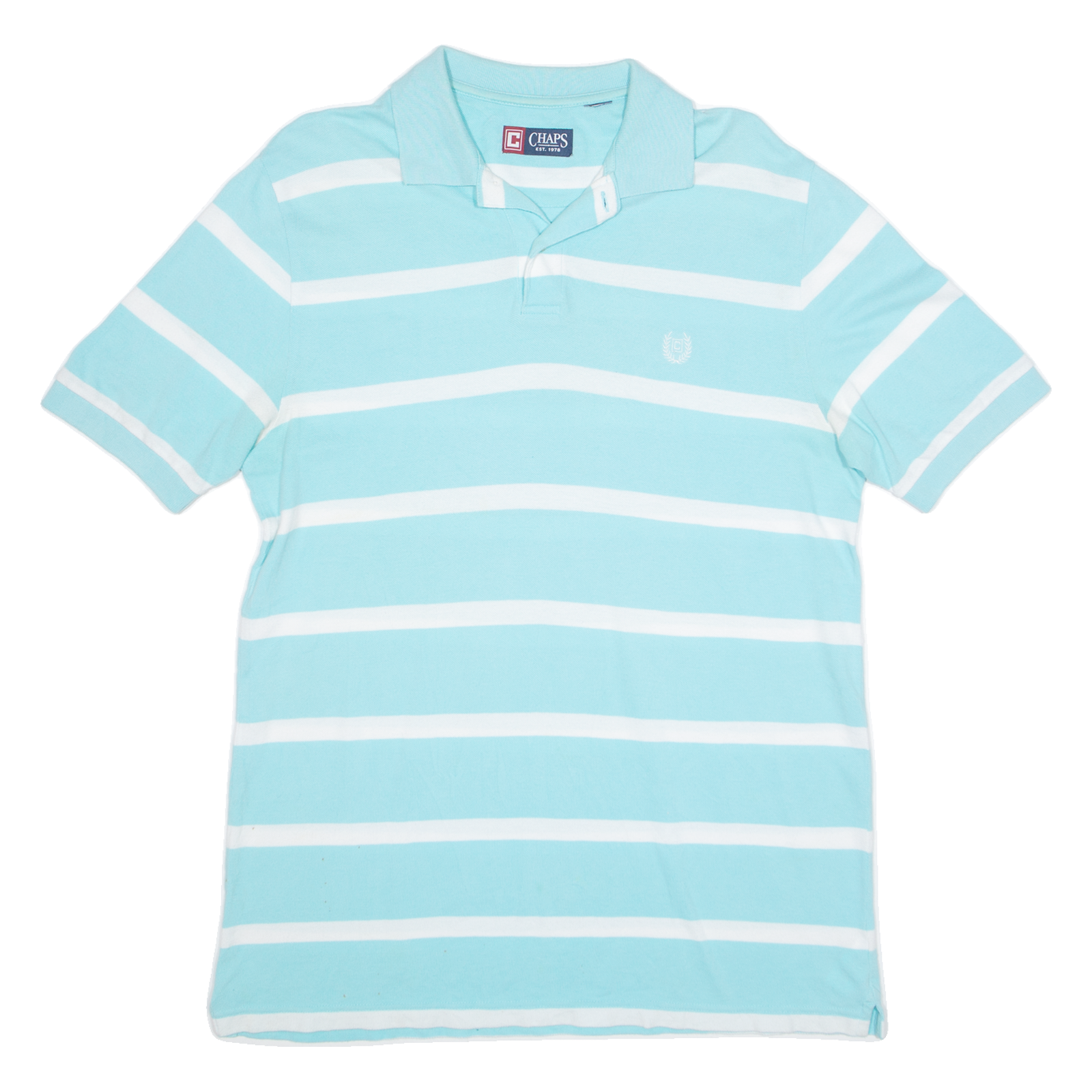 CHAPS Mens Polo Shirt Blue Striped XL Refurbished - N/A refurbished available on Cerqular