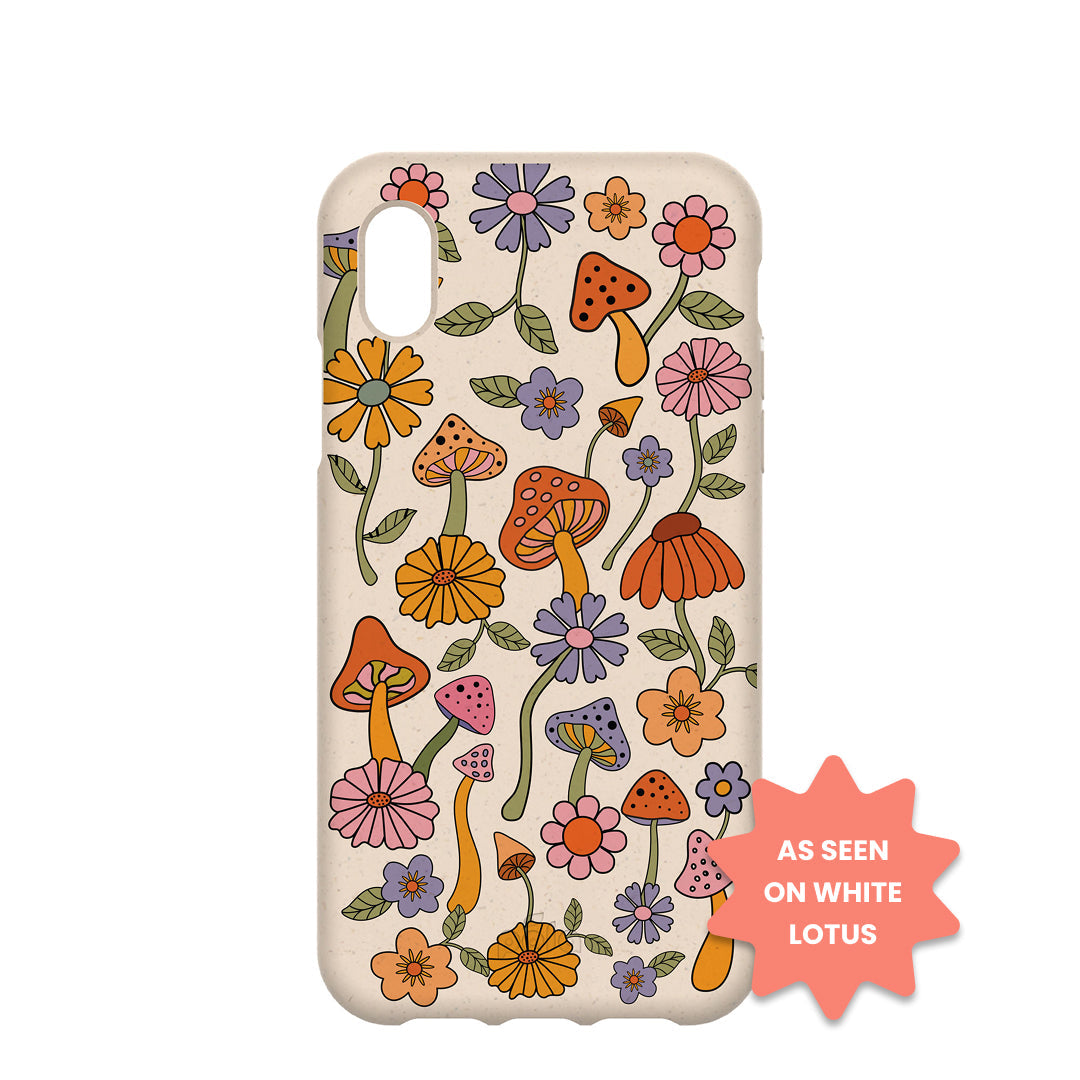 Seashell Shrooms and Blooms iPhone XR Case Refurbished - Pela Case refurbished available on Cerqular