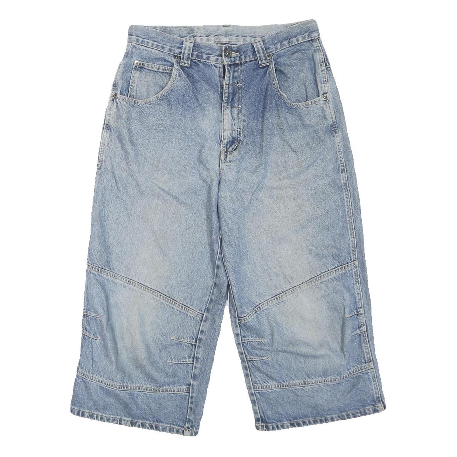 JAYJAY'S Mens Shorts Blue Denim Casual M W34 Cotton Blend Relaxed Fit Refurbished - N/A refurbished available on Cerqular