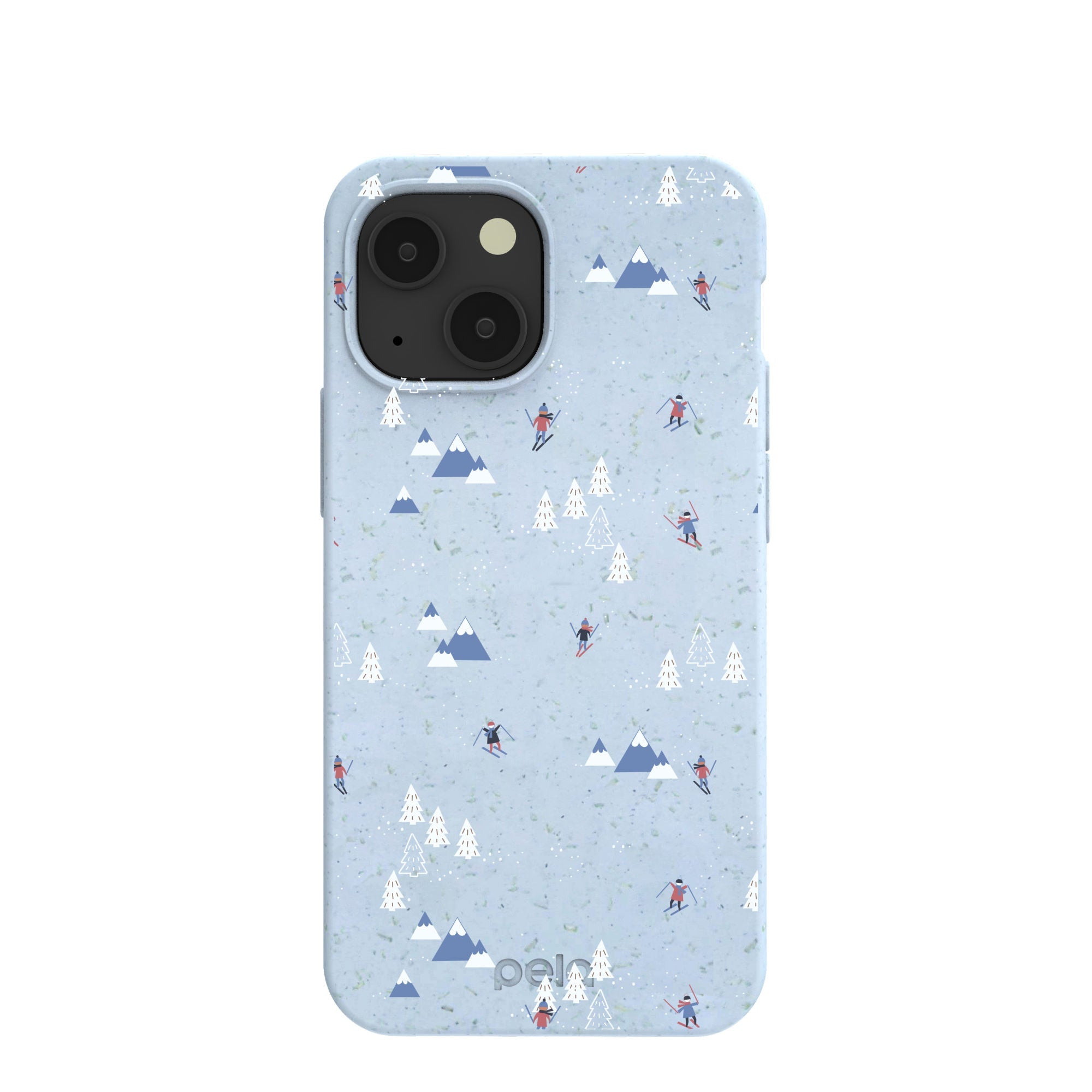 Powder Blue Ski Pass iPhone 13 Mini Case Refurbished - Pela Case refurbished available on Cerqular