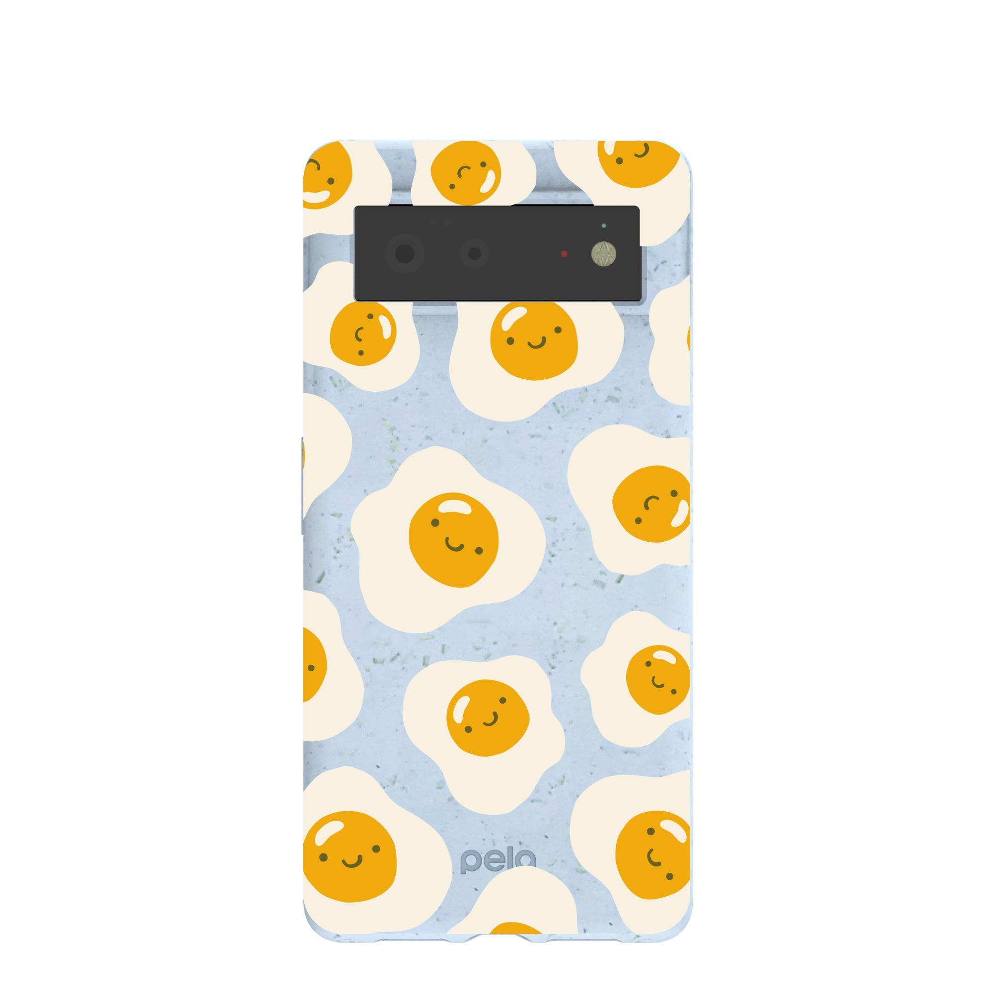 Powder Blue Sunny Side Up Google Pixel 6 Case Refurbished - Pela Case refurbished available on Cerqular