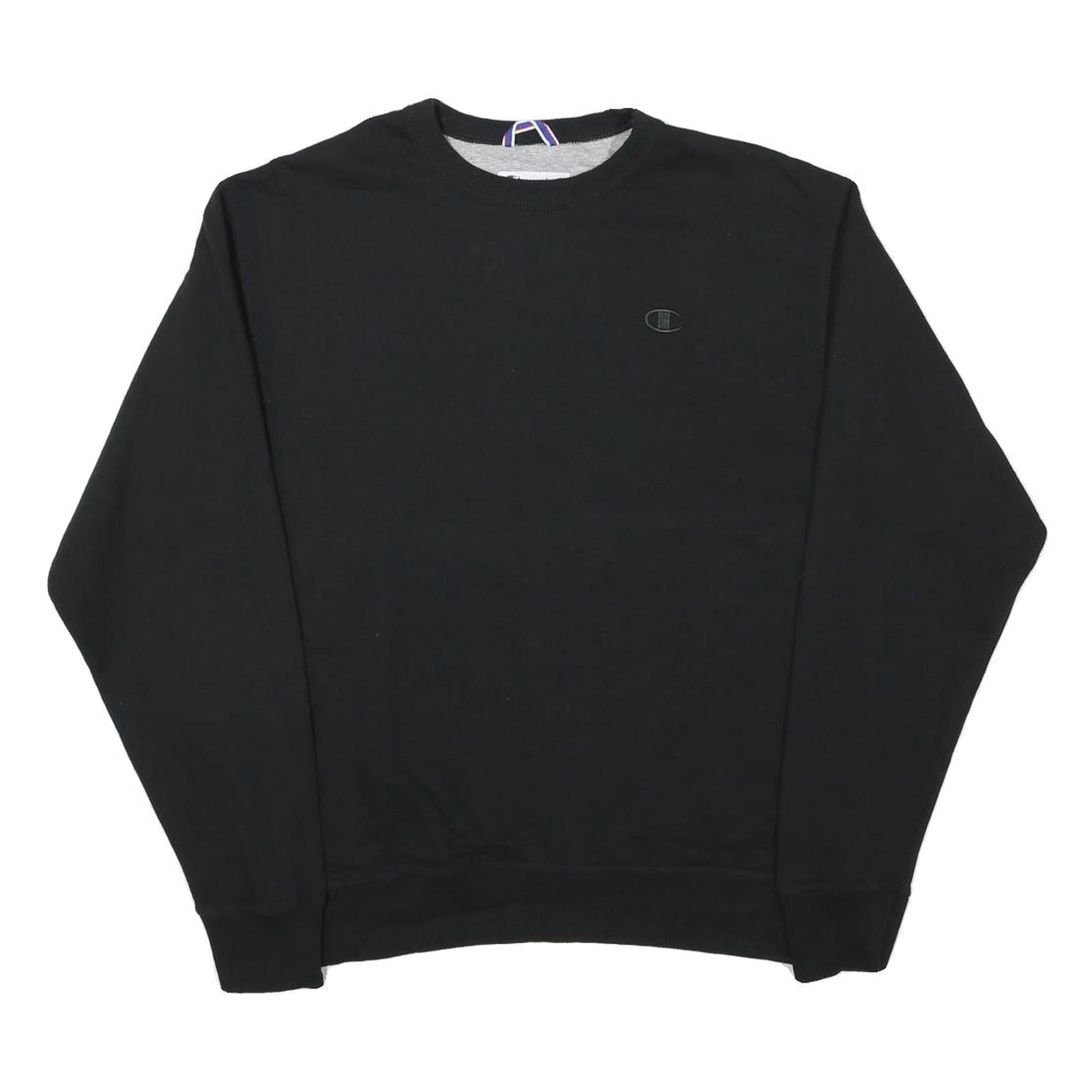 Buy CHAMPION Mens Black Cotton Blend Crew Neck Sweatshirt L Classic Logo Casual Refurbished - $33.79 CHAMPION Mens Black Cotton Blend Crew Neck Sweatshirt L Classic Logo Casual Refurbished - N/A refurbished available on Cerqular
