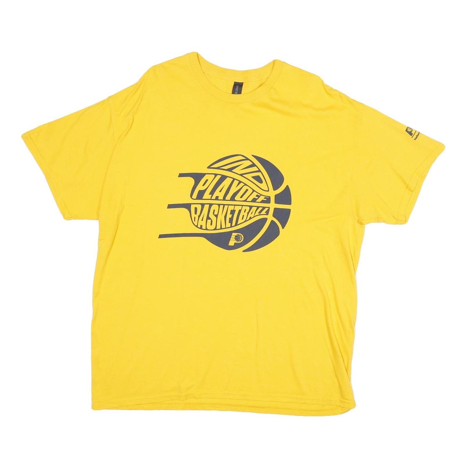 GILDAN Mens Yellow Playoff Basketball Graphic T-Shirt XL Short Sleeve Crew Neck Refurbished - N/A refurbished available on Cerqular