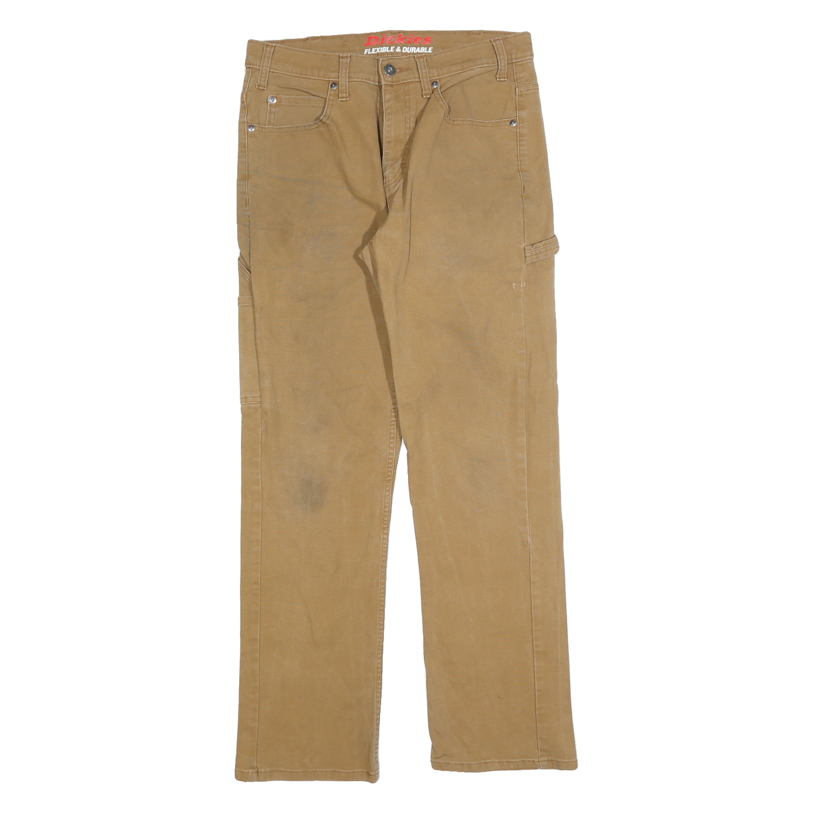 DICKIES Mens Cotton Blend Beige Regular Fit Straight Leg Trousers W30 L30 Refurbished - N/A refurbished available on Cerqular