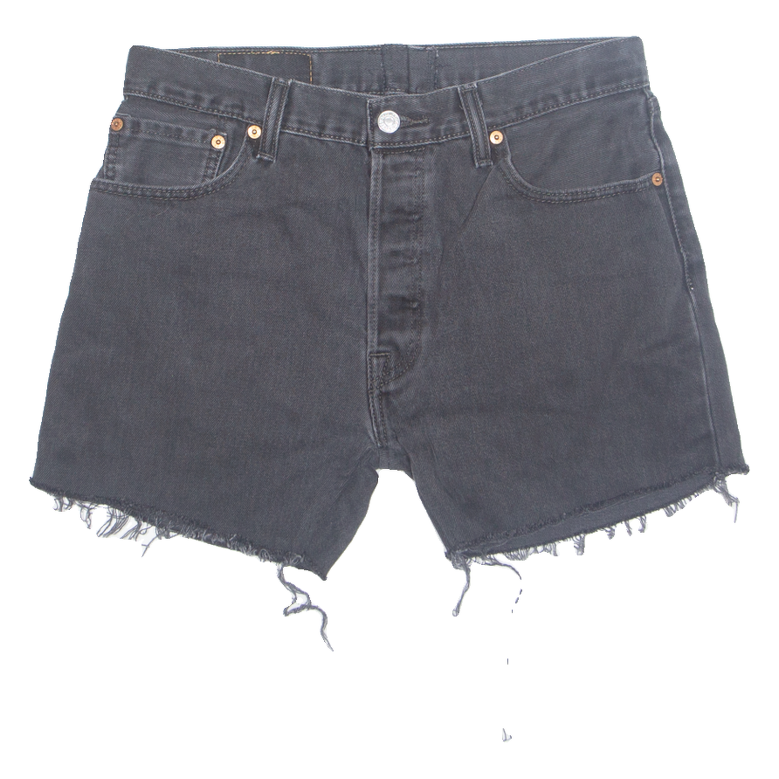 LEVI'S Cut Off Patterned Pocket 501 Womens Denim Shorts Black M W33 Refurbished - N/A refurbished available on Cerqular