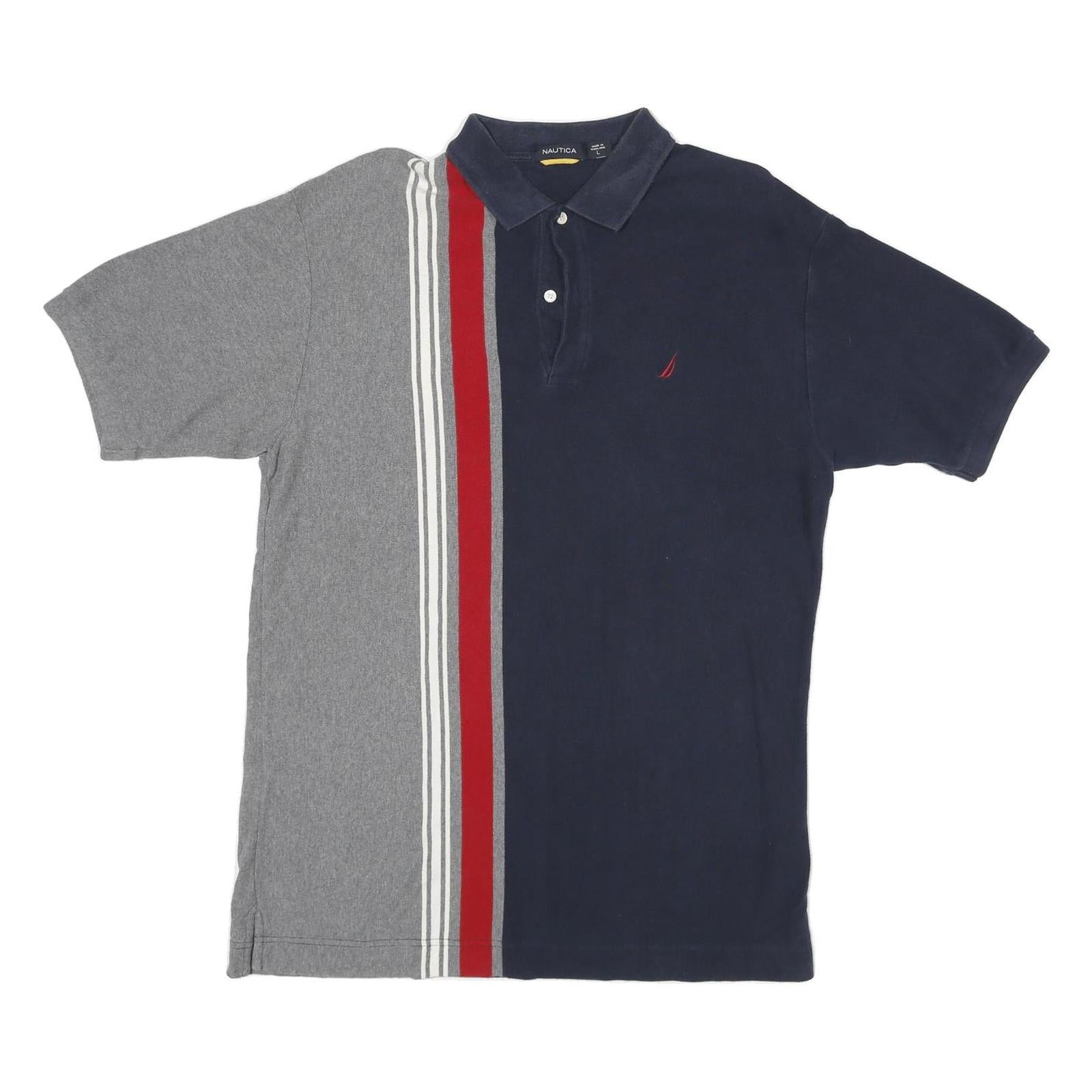 Buy NAUTICA Mens Blue & Grey Cotton Polo Shirt L Short Sleeve Striped Casual Refurbished - $29.89 NAUTICA Mens Blue & Grey Cotton Polo Shirt L Short Sleeve Striped Casual Refurbished - N/A refurbished available on Cerqular
