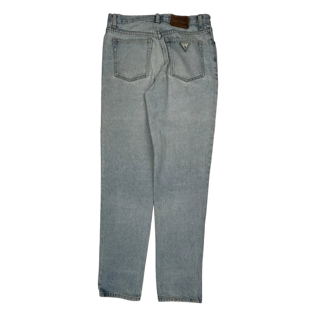 Made In USA Guess Jeans - 30W UK 10 Light Wash Denim Refurbished - Thrifted (note: this is a term often used to describe second- refurbished available on Cerqular