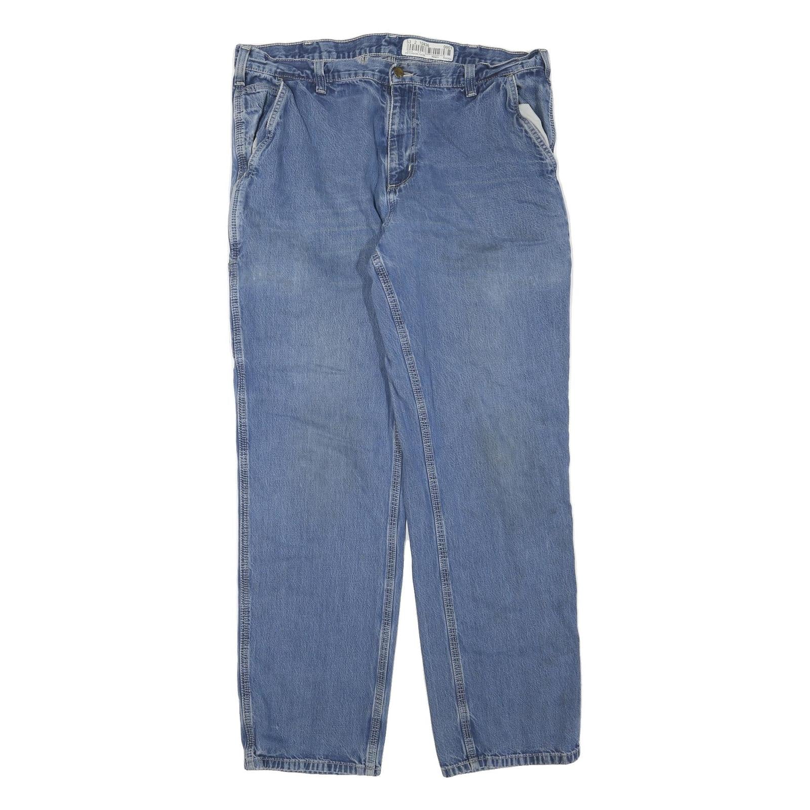 CARHARTT Mens Regular Fit Blue Denim Jeans W38 L34 Workwear Cotton Blend Zip Refurbished - N/A refurbished available on Cerqular