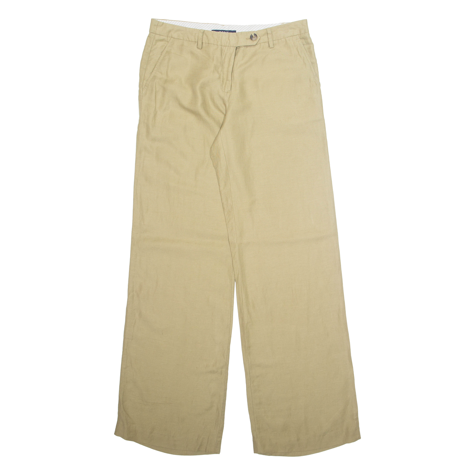 GANT Workwear Womens Trousers Beige Relaxed Straight W32 L33 Refurbished - N/A refurbished available on Cerqular
