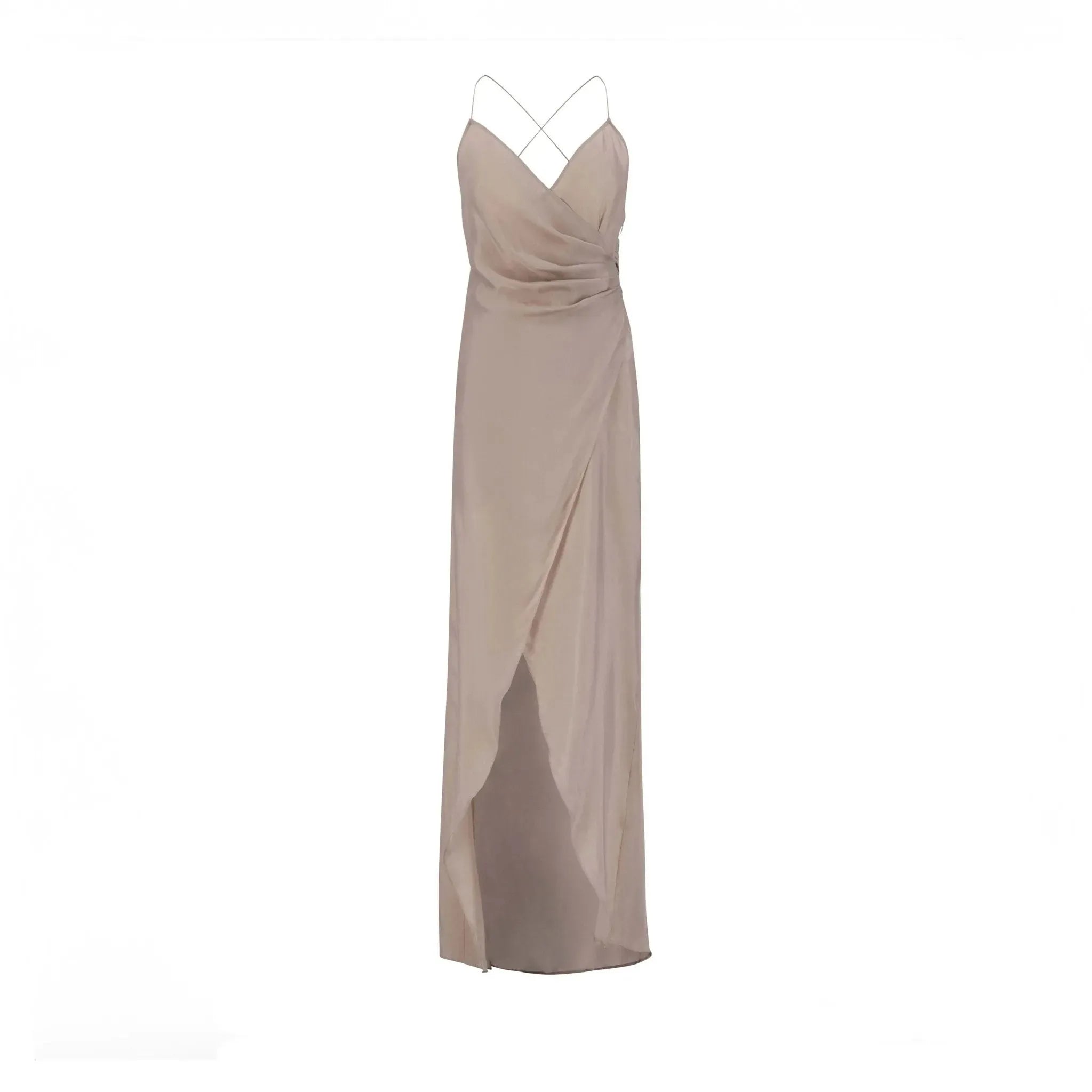 Cross-over Long Dress | Size: M | Color: Tan Refurbished - Aloud (note: this is a lesser-known brand, but it has refurbished available on Cerqular