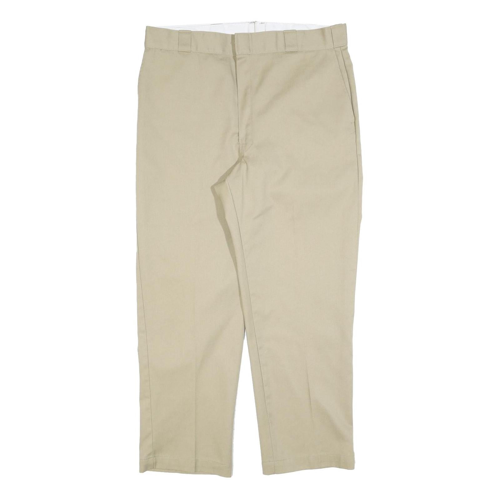 DICKIES Mens Cotton Blend Beige Relaxed Straight Trousers W38 L29 Workwear Refurbished - N/A refurbished available on Cerqular