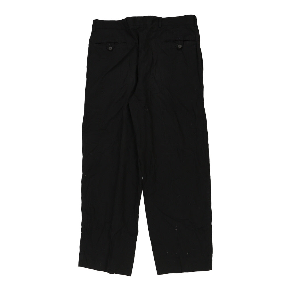Millibar Trousers - 34W 29L Black Cotton Refurbished - Thrifted (note: this is a term often used to describe second- refurbished available on Cerqular