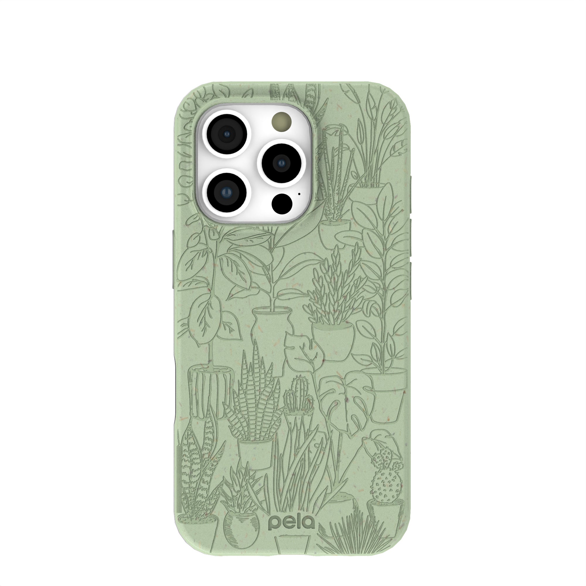 Sage Green Green Oasis iPhone 16 Pro Case Refurbished - Pela Case refurbished available on Cerqular