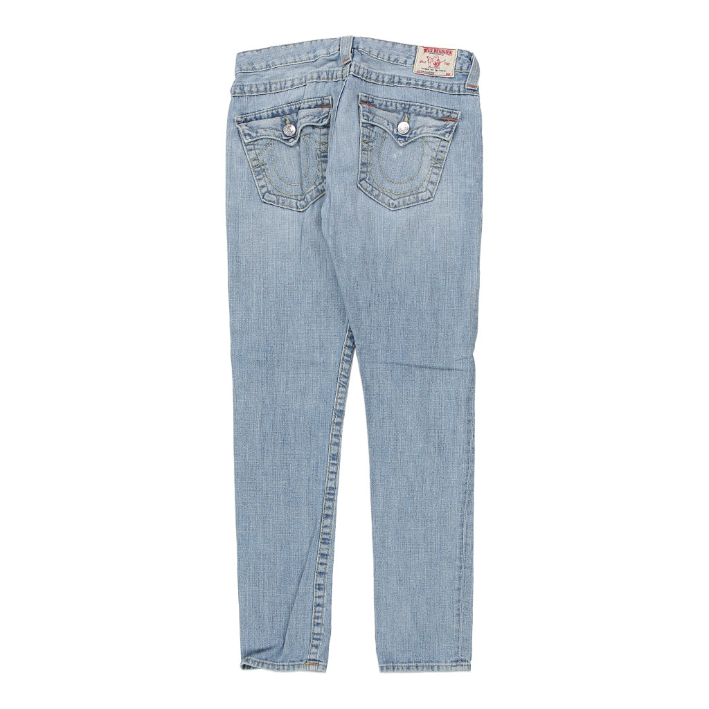 Buy True Religion Skinny Jeans - 32W UK 10 Blue Cotton Refurbished - $23.30 True Religion Skinny Jeans - 32W UK 10 Blue Cotton Refurbished - Thrifted (note: this is a term often used to describe second- refurbished available on Cerqular