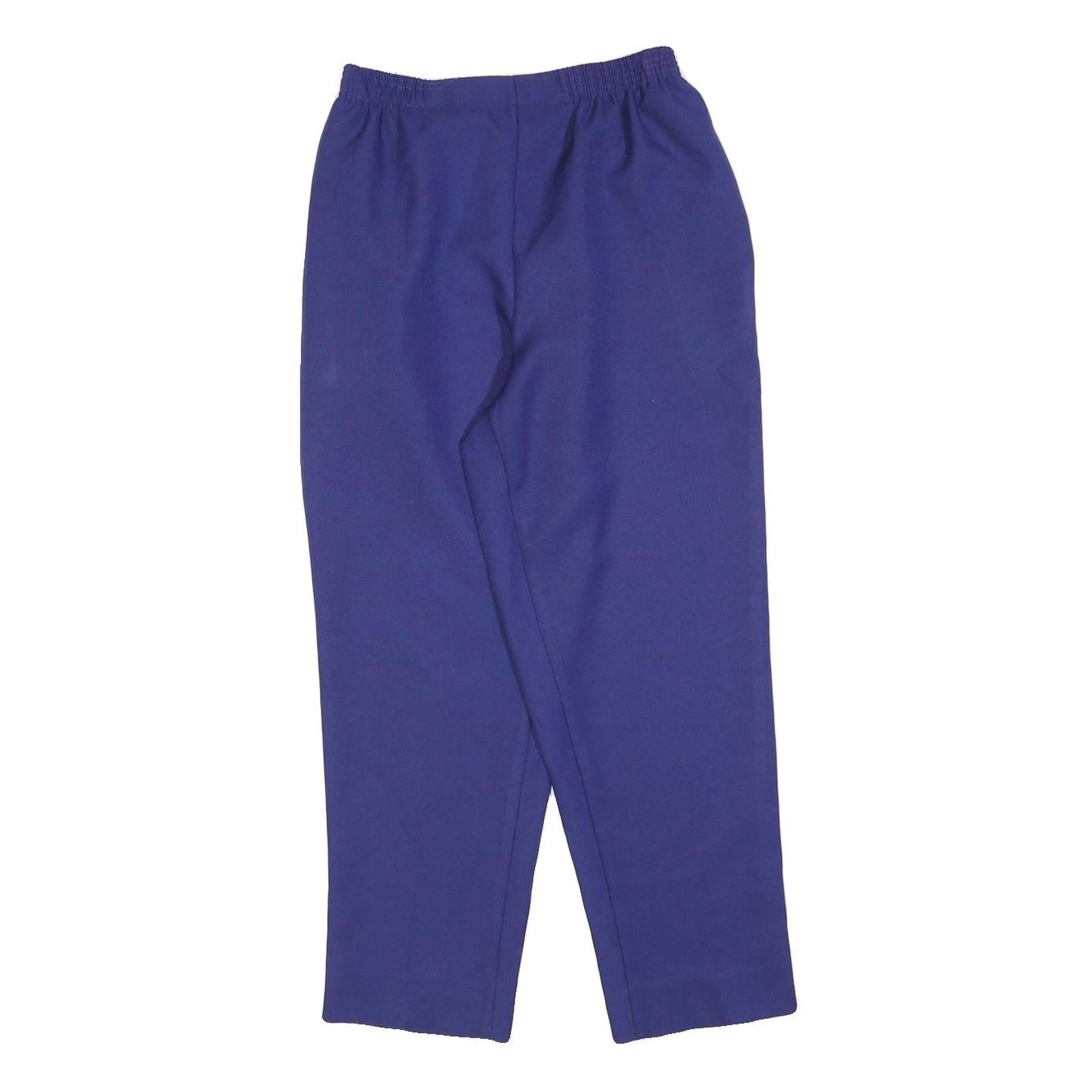 BON WORTH Womens Polyester Blue Relaxed Straight Trousers W25 L25 Elastic Waist Refurbished - N/A refurbished available on Cerqular