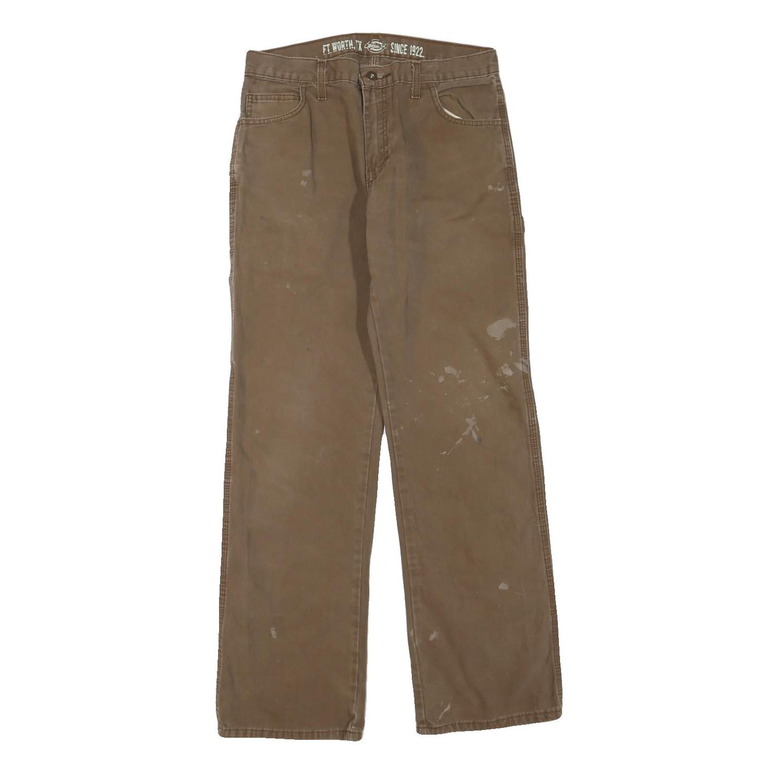 Buy DICKIES Womens Regular Fit Brown Cotton Blend Straight Leg Trousers W32 L32 Refurbished - $31.19 DICKIES Womens Regular Fit Brown Cotton Blend Straight Leg Trousers W32 L32 Refurbished - N/A refurbished available on Cerqular