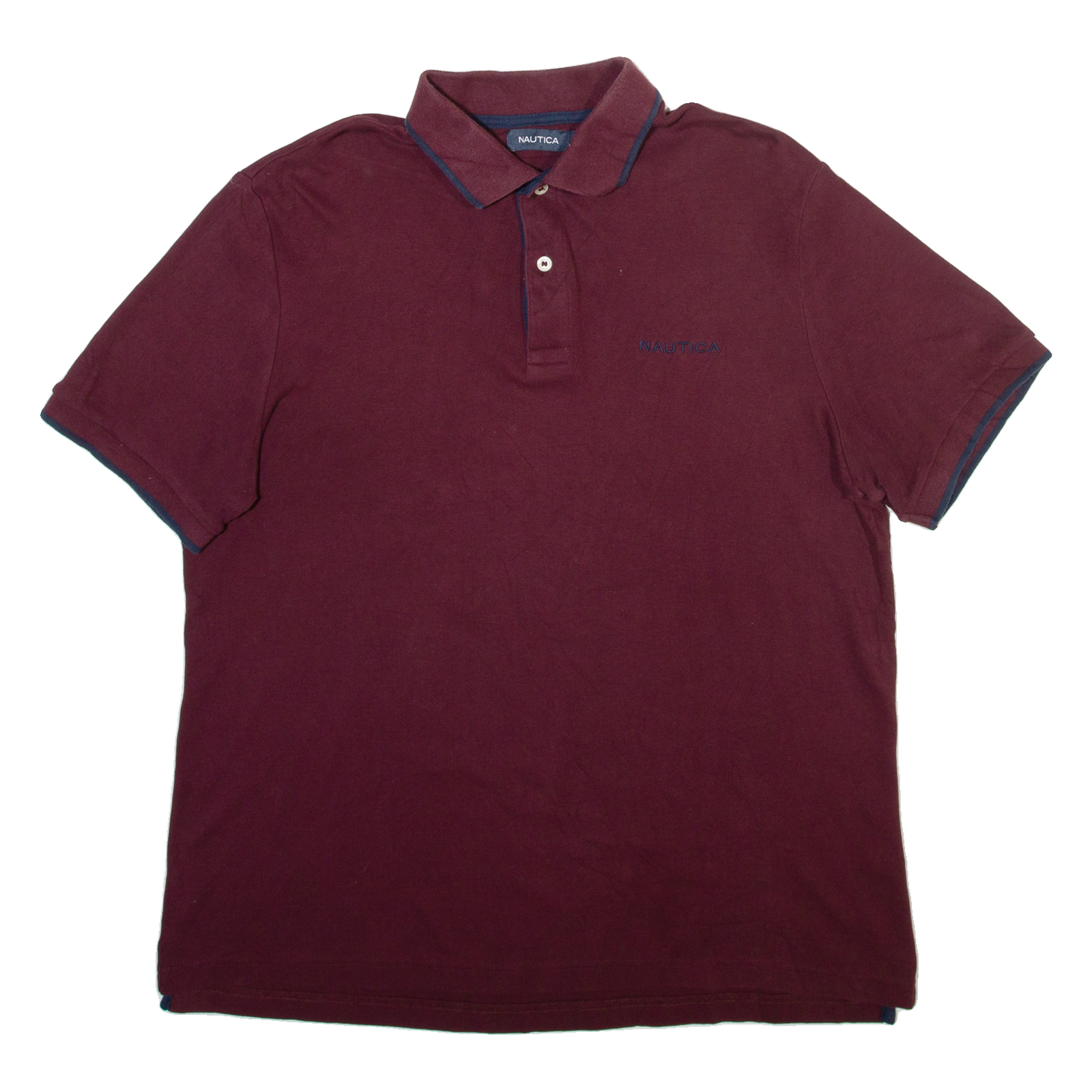 NAUTICA Mens Polo Shirt Maroon L Refurbished - N/A refurbished available on Cerqular
