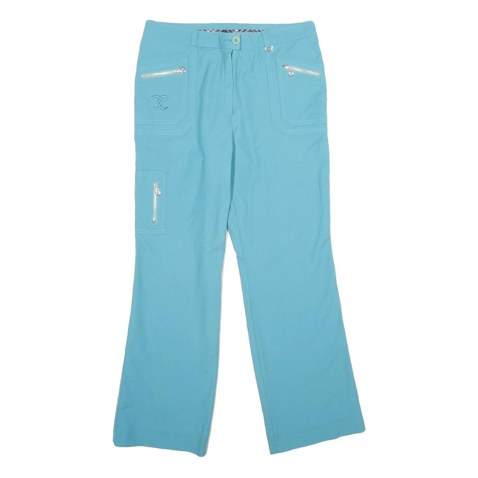 Womens Regular Blue Trousers W30 L30 Zip Pocketed Casual Fit Refurbished - N/A refurbished available on Cerqular