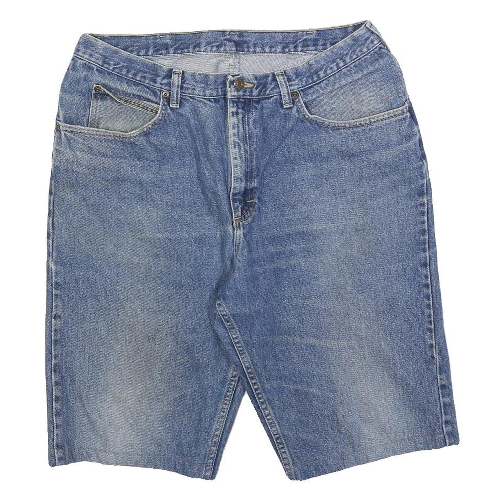 LEE Mens Denim Blue Regular Fit Shorts M W34 Classic Cotton Blend Casual Refurbished - N/A refurbished available on Cerqular