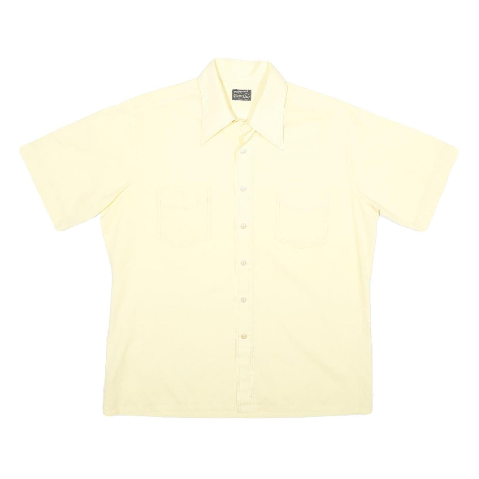 Buy JC PENNEY Mens Cream Short Sleeve Button Shirt L Casual Polyester Blend Refurbished - $19.49 JC PENNEY Mens Cream Short Sleeve Button Shirt L Casual Polyester Blend Refurbished - N/A refurbished available on Cerqular
