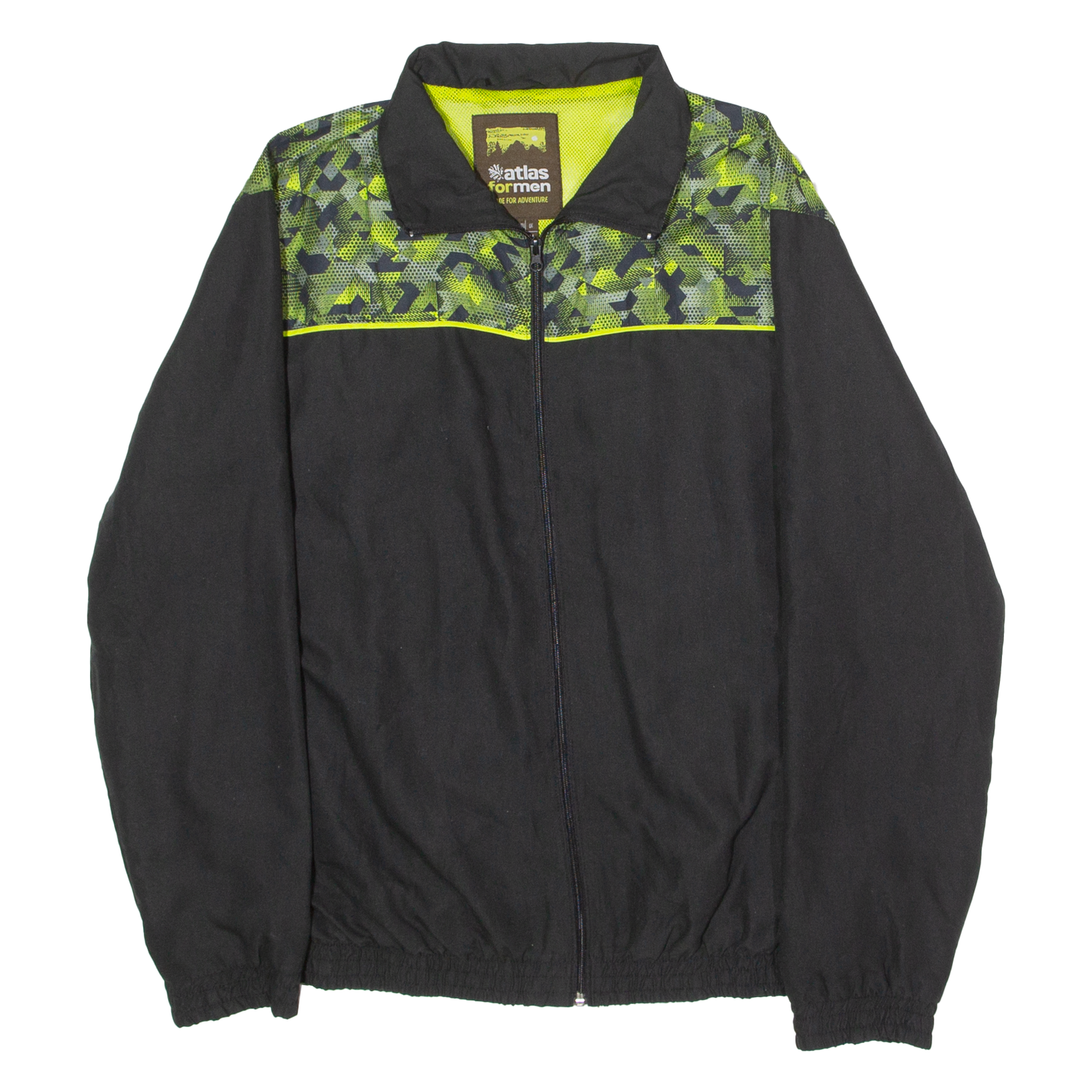 ATLAS Mens Track Jacket Black Crazy Pattern M Refurbished - N/A refurbished available on Cerqular