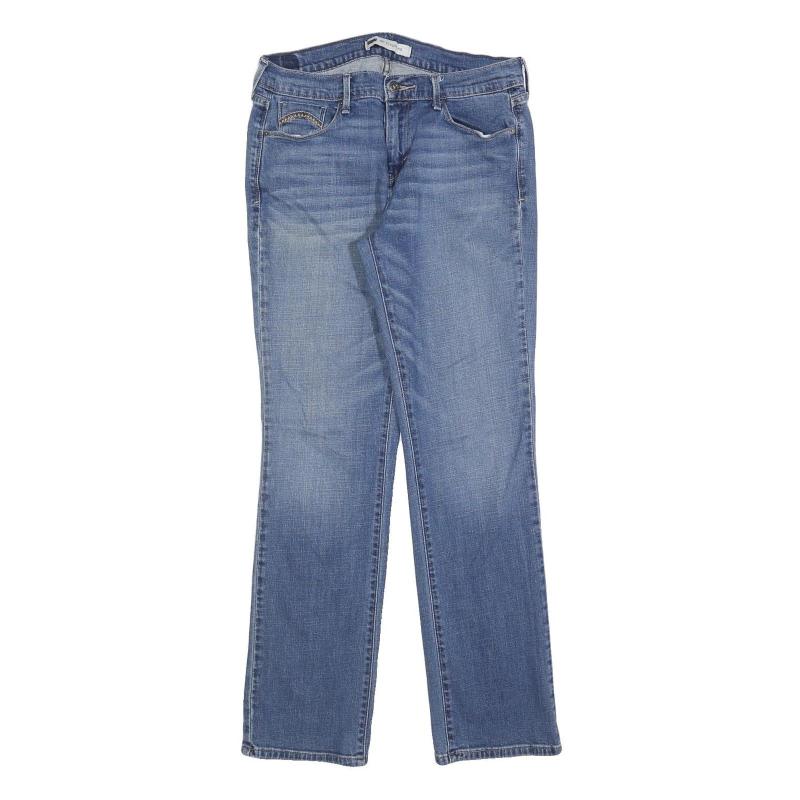 LEVI'S Womens Blue Regular Straight Denim Medium W29 L32 Casual Jeans Refurbished - N/A refurbished available on Cerqular