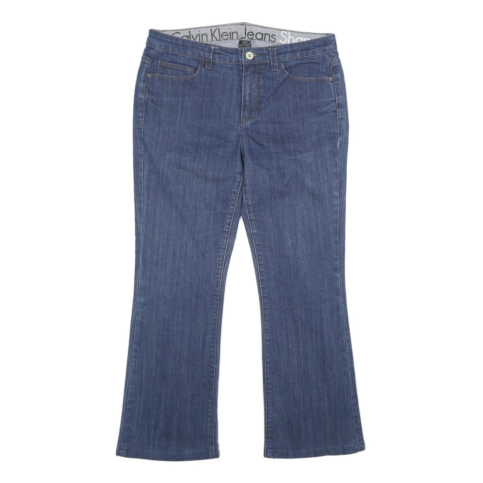 CALVIN KLEIN JEANS Womens Blue Relaxed Bootcut Denim W32 L29 Logo Detail Refurbished - N/A refurbished available on Cerqular