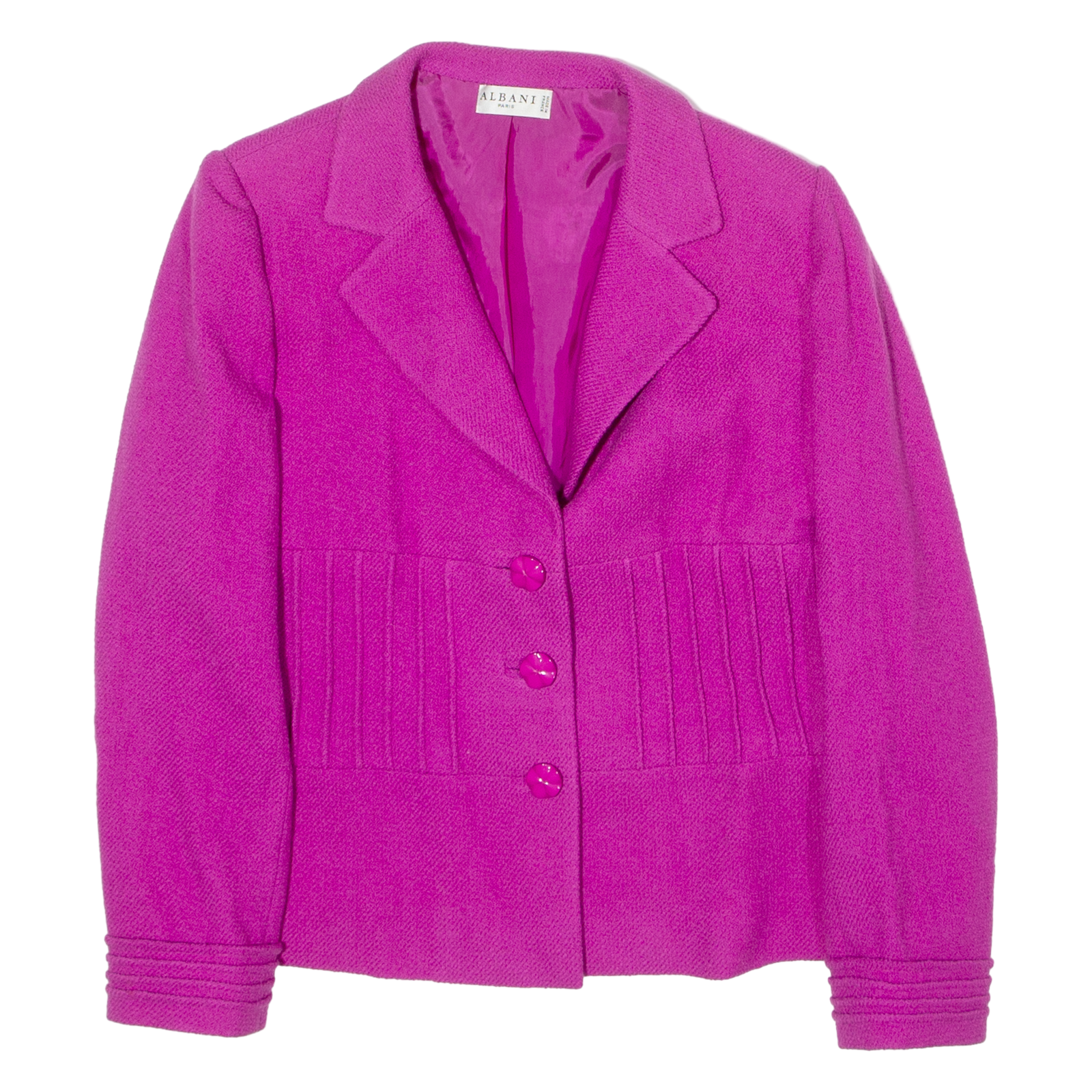 ALBANI Womens Blazer Jacket Pink Knit L Refurbished - N/A refurbished available on Cerqular