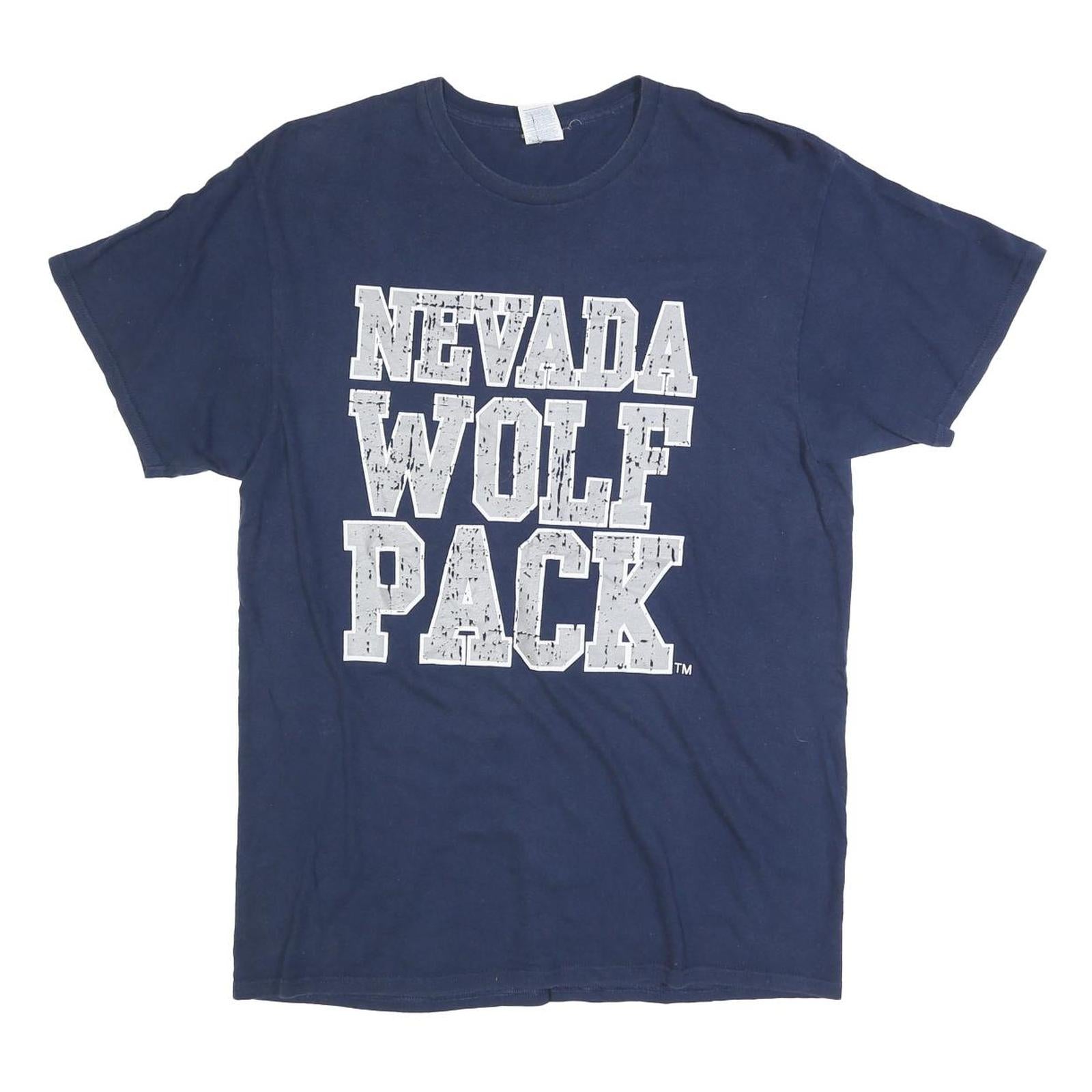 DELTA Mens Blue Nevada Wolf Pack Graphic T-Shirt L Short Sleeve Crew Neck Refurbished - N/A refurbished available on Cerqular