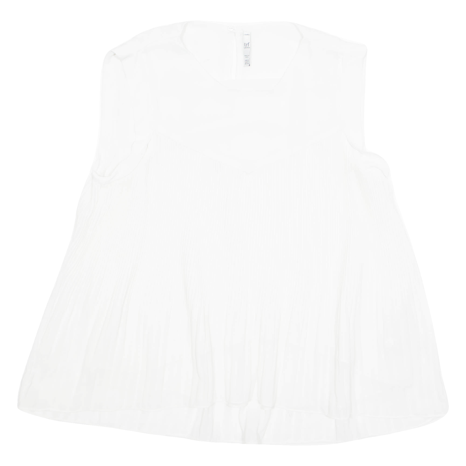 ZARA TRF Womens Top White Sleeveless M Refurbished - N/A refurbished available on Cerqular