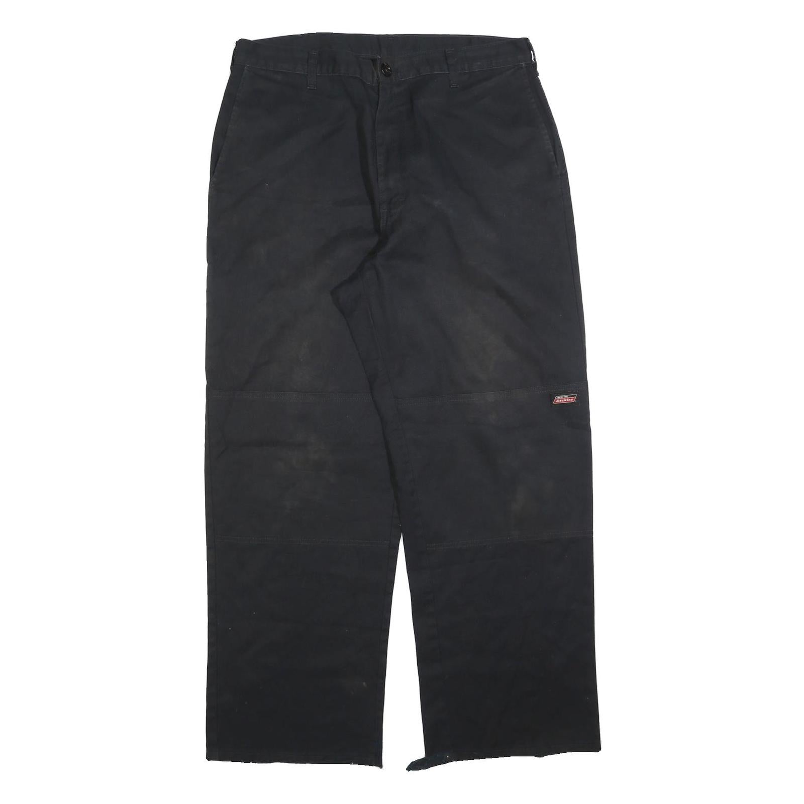 DICKIES Mens Regular Black Cotton Blend Trousers W36 L32 Workwear Zip Closure Refurbished - N/A refurbished available on Cerqular