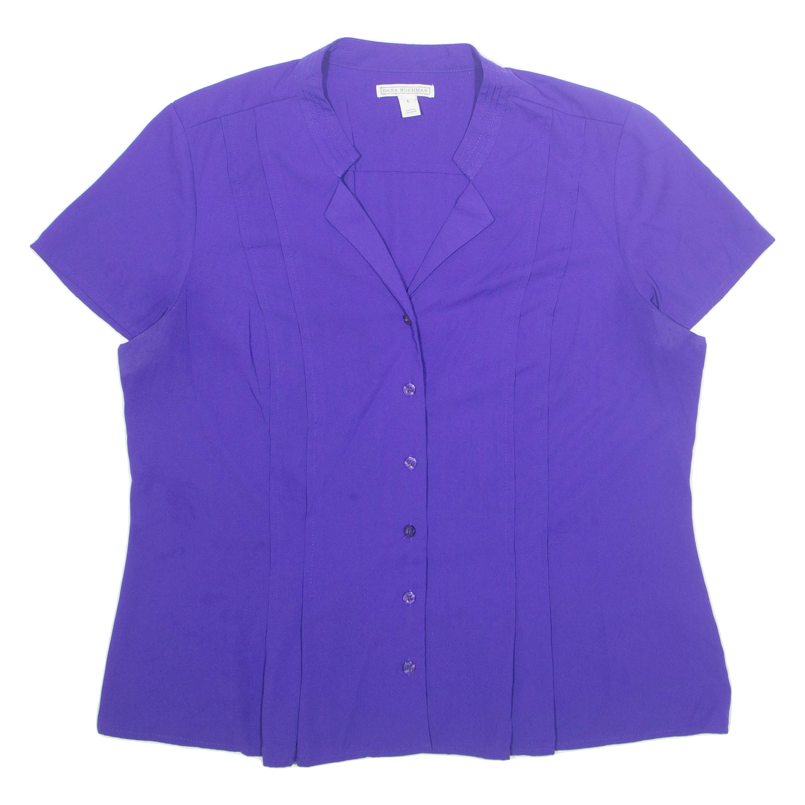 DANA BUCHMAN Womens Shirt Purple L Refurbished - N/A refurbished available on Cerqular