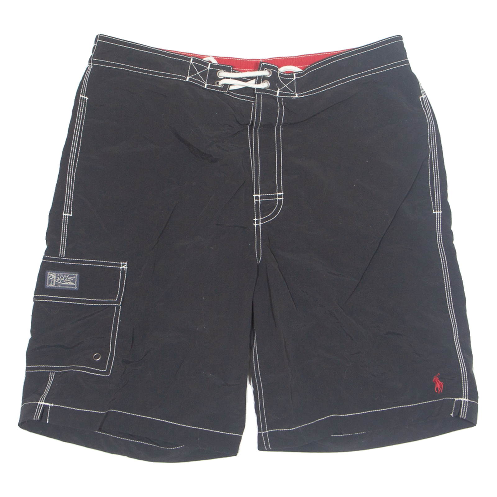 POLO RALPH LAUREN Mesh Lined Mens Swimming Shorts Black Relaxed S W30 Refurbished - N/A refurbished available on Cerqular