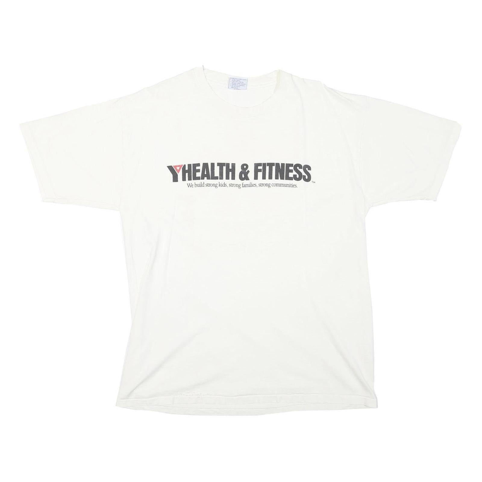 ALL SPORT Mens White Health & Fitness Graphic T-Shirt XL Short Sleeve Crew Neck Refurbished - N/A refurbished available on Cerqular