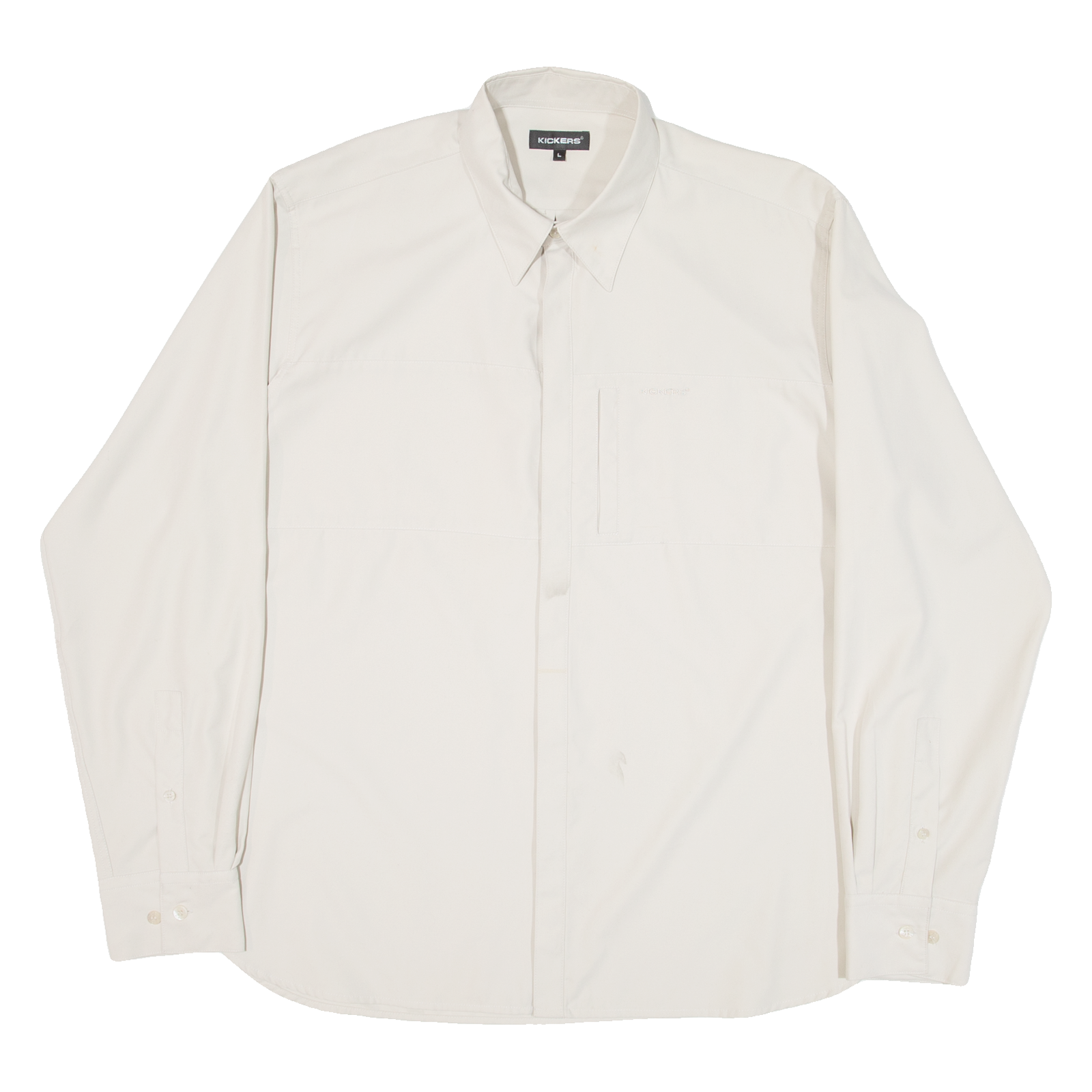 Buy KICKERS Mens Plain Shirt Beige Long Sleeve L Refurbished - $24.69 KICKERS Mens Plain Shirt Beige Long Sleeve L Refurbished - N/A refurbished available on Cerqular