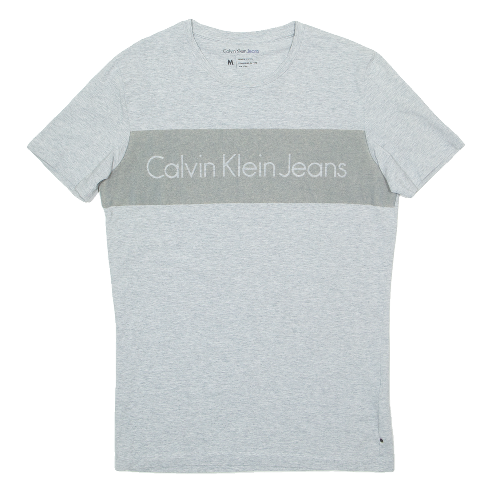 CALVIN KLEIN JEANS Mens T-Shirt Grey M Refurbished - N/A refurbished available on Cerqular