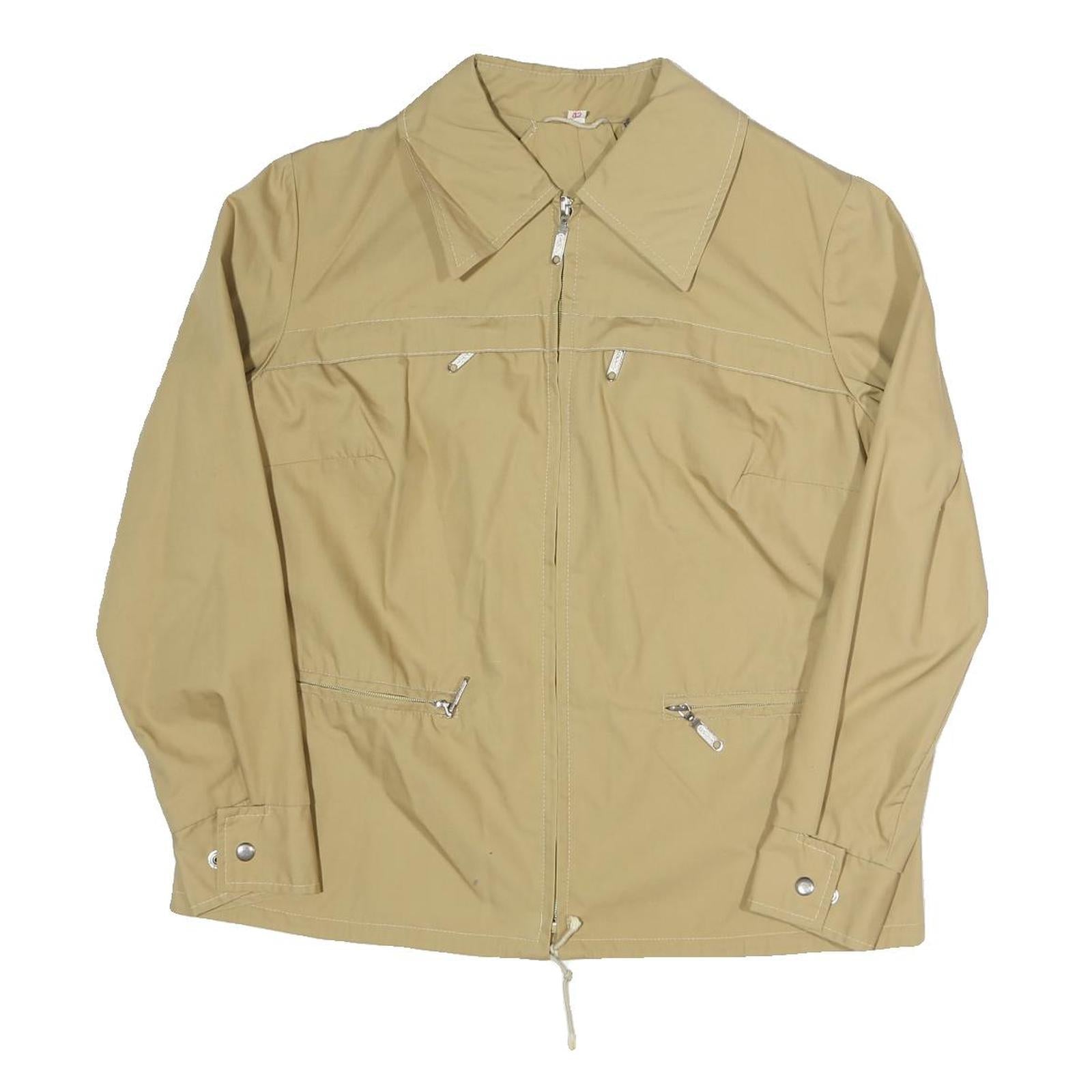 KING LOUIE PRO FIT Mens Beige Zip Jacket M Polyester Blend Casual Outerwear Refurbished - N/A refurbished available on Cerqular