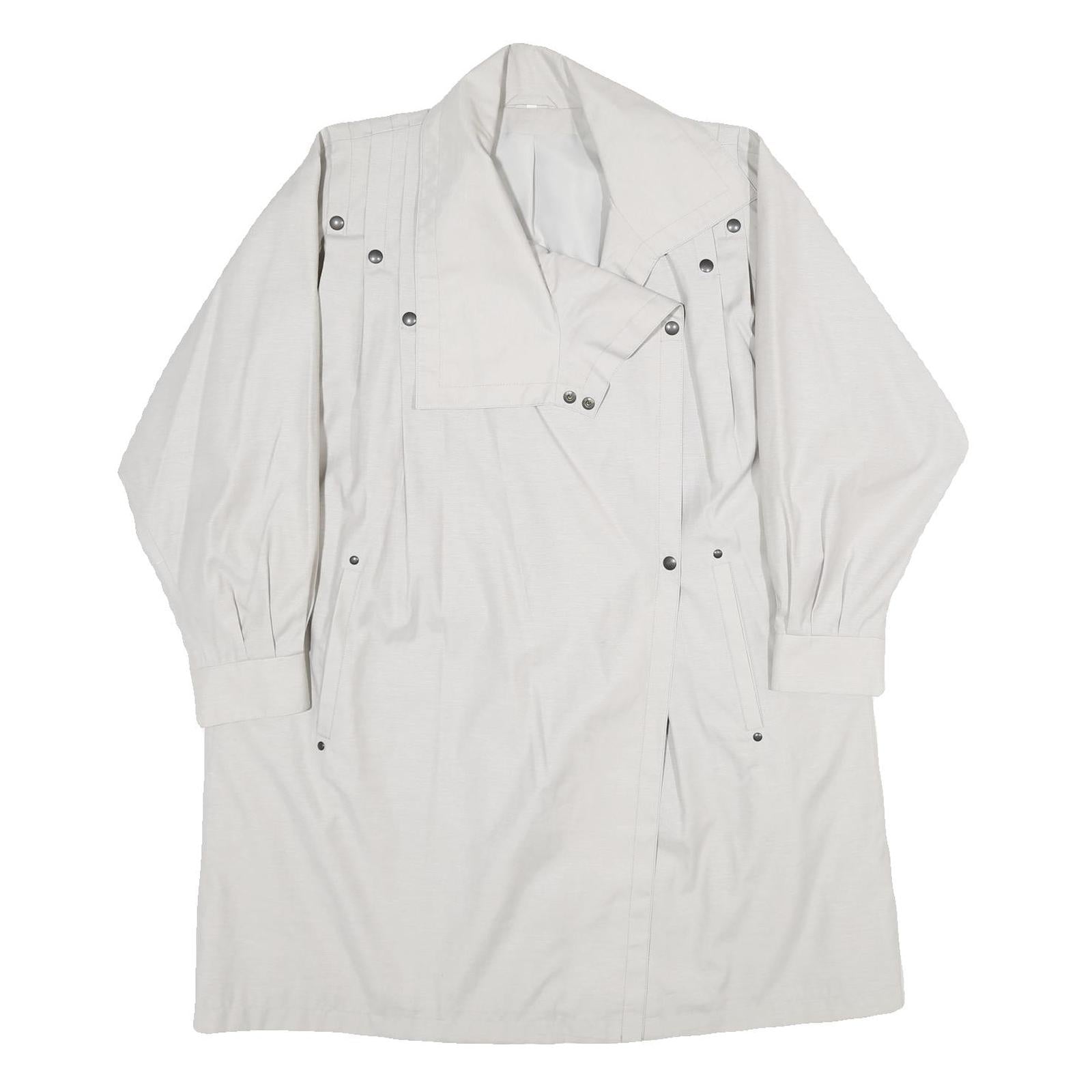 Womens White Cream Jacket UK 8 Polyester Blend Button Closure Plain Elegant Refurbished - N/A refurbished available on Cerqular