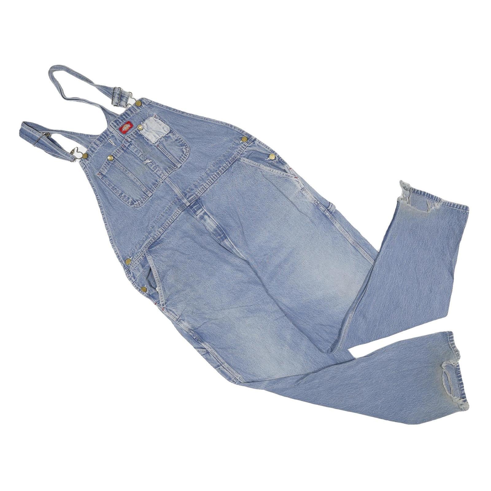 DICKIES Mens Blue Denim Dungarees Loose Cotton L W40 L30 Workwear Pockets Refurbished - N/A refurbished available on Cerqular