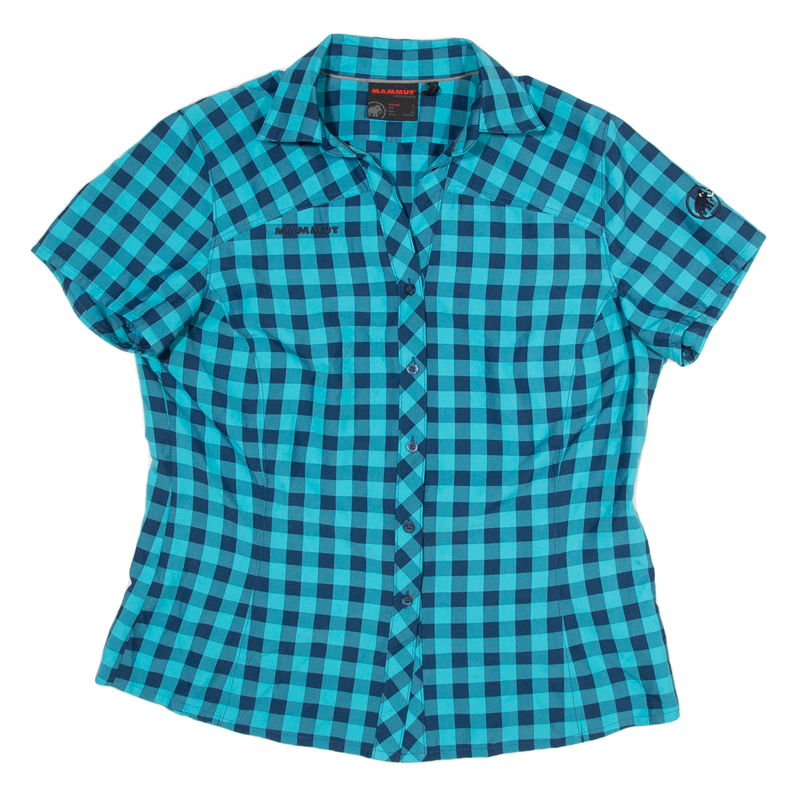MAMMUT Womens Shirt Blue Check L Refurbished - N/A refurbished available on Cerqular